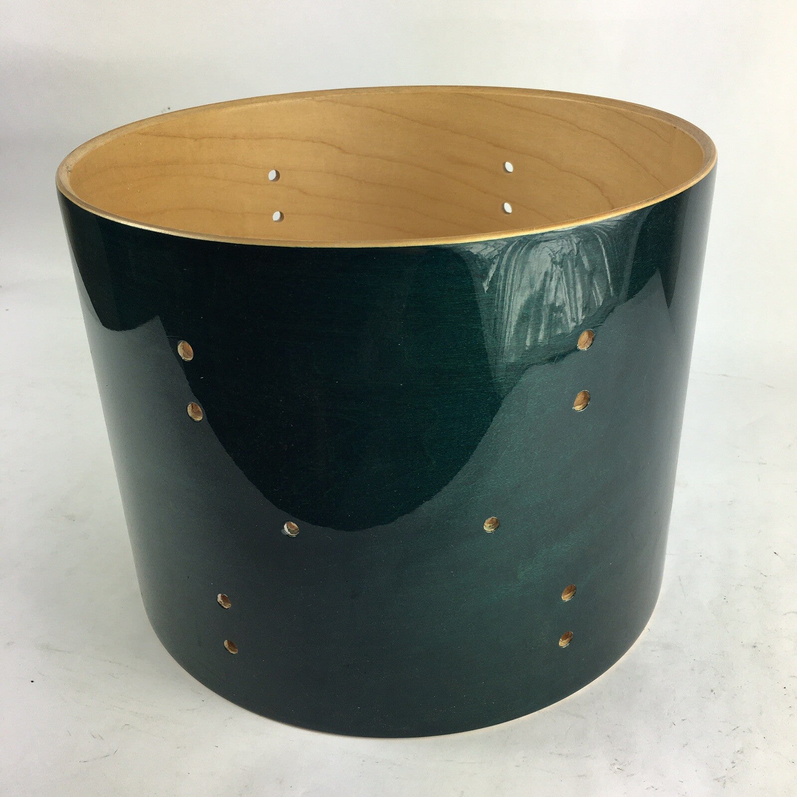 Premier Classic Series Maple 12” X 9” Tom Drum Shell Olive Green Stain
