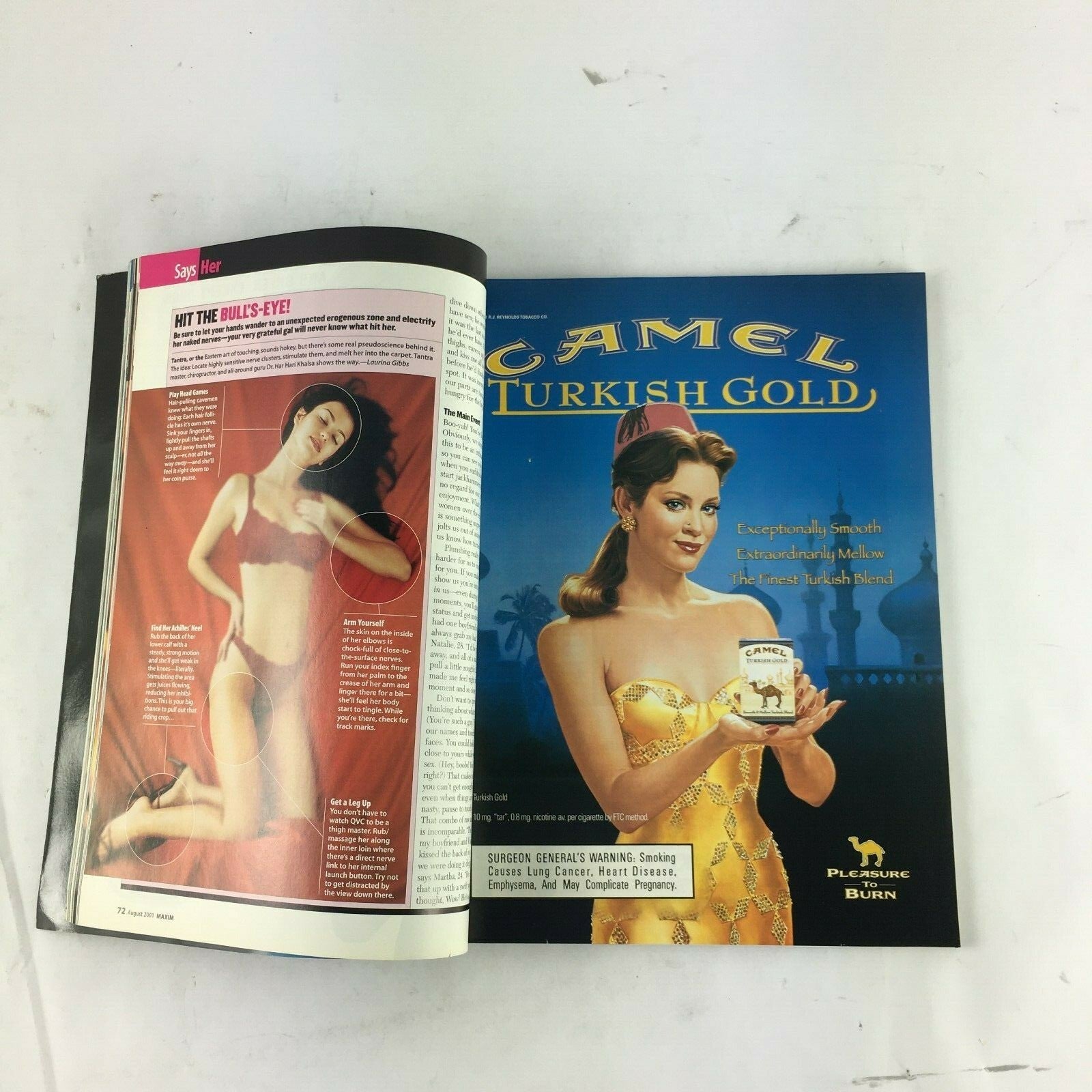 August 2001 Maxim Magazine Go Ape! Be a Sex Genius! Dead Men Tell Tales