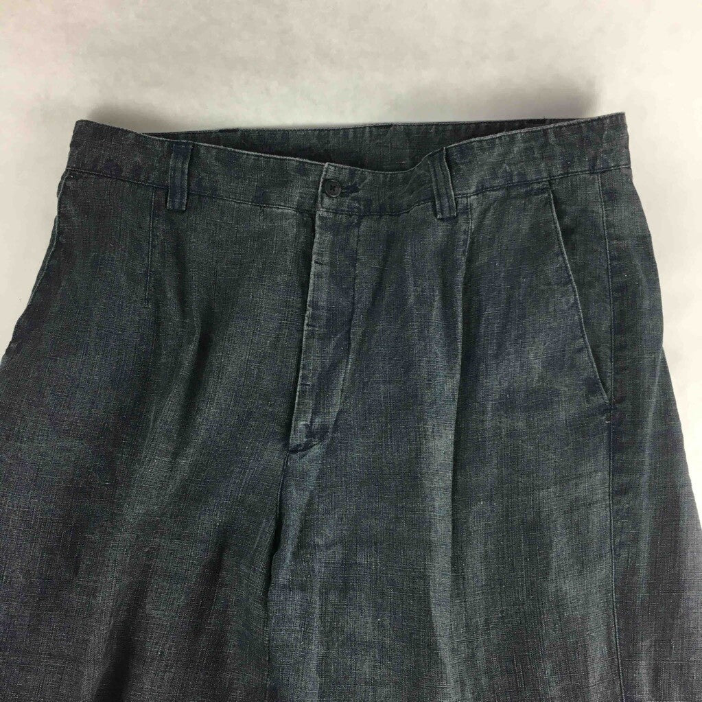 Marzotto Lab Mens Casual Pants Black Side Pockets Zip Fly Flat Front Trousers 36