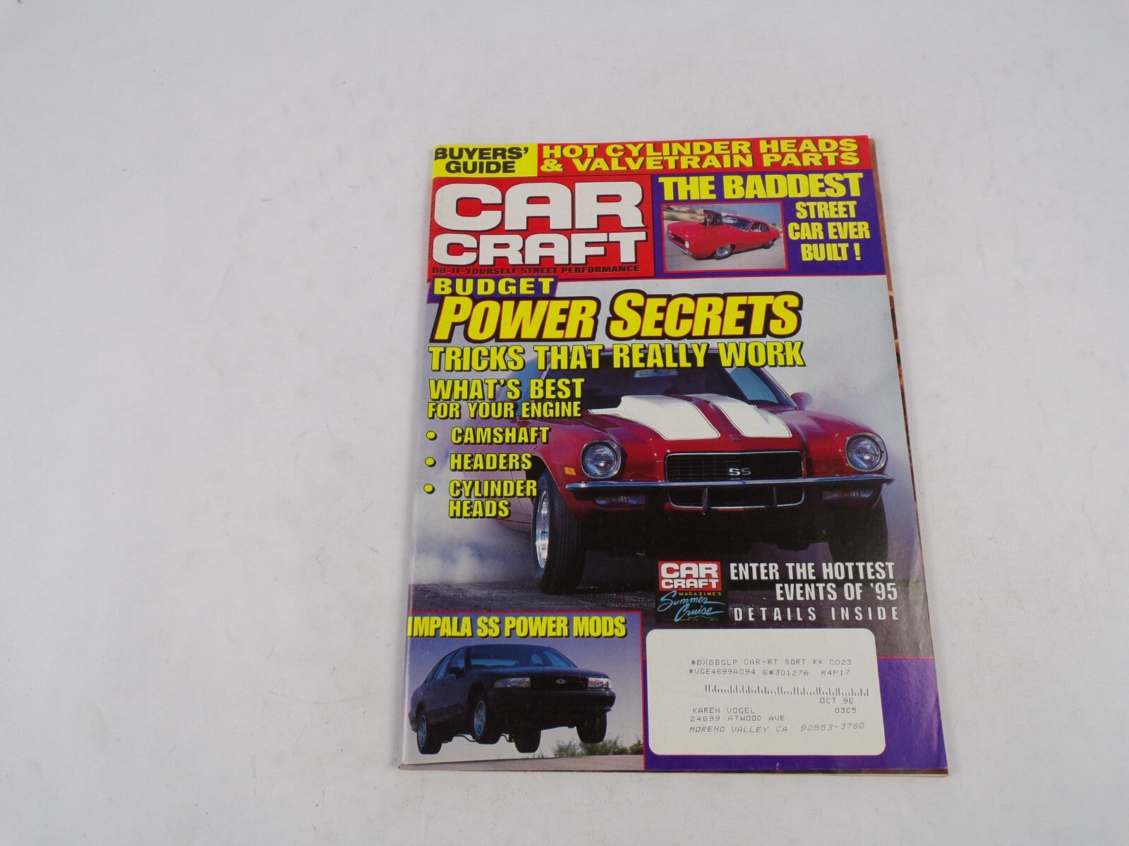 March 1995 Car Craft Budget Power Secrets Tricks That Really Work Buyers' Guide