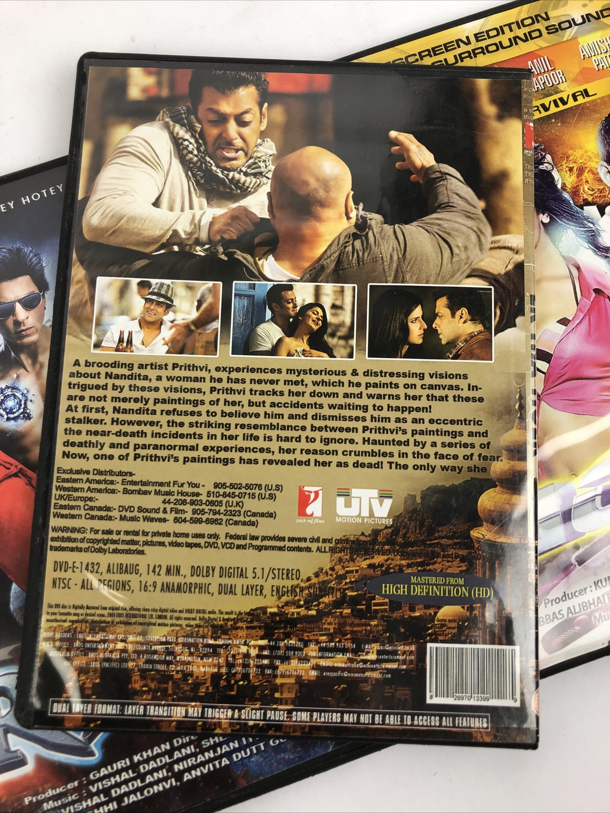5 x BOLLYWOOD DVD Lot RA ONE, Race 2, Munna Bhai, EK THA TIGER, JAB TAK HAI JAAN
