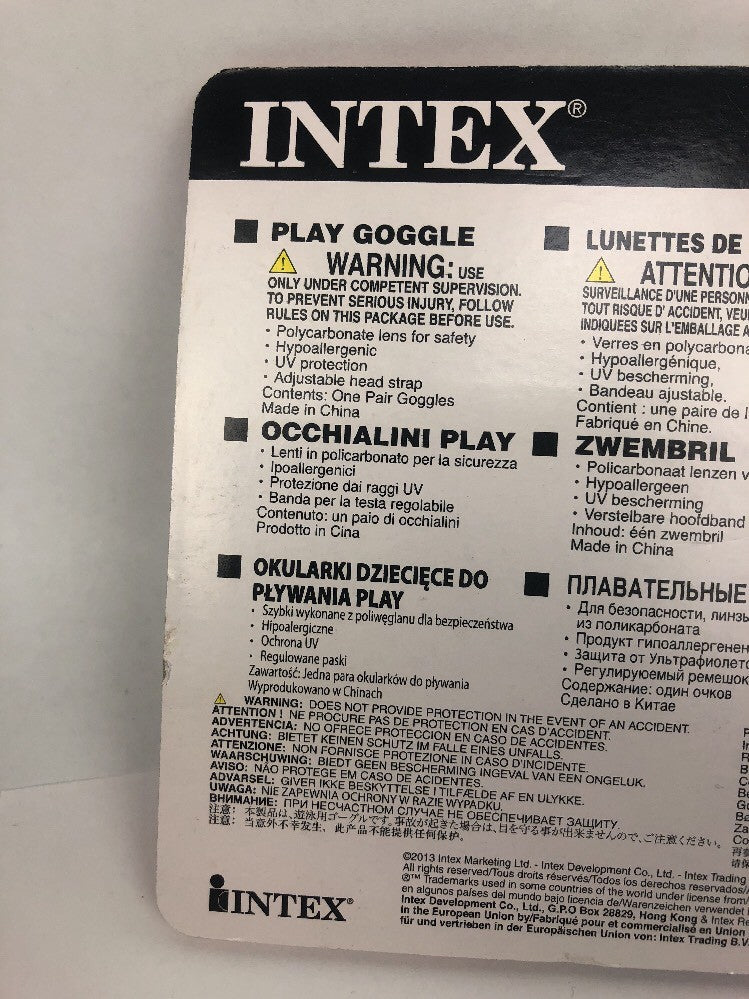 Intex Junior Swimming Goggles #55601 orange with UV protection for kids