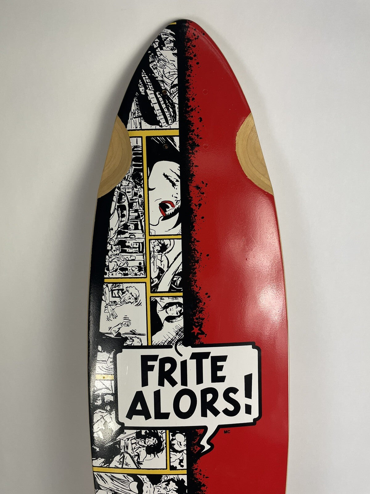 Frite Alors! Pintail 8ply Maple Top mount Downhill 8.75 X 39.125" skateboard C2
