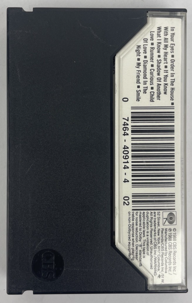 JAMES D-TRAIN WILLIAMS " IN YOUR EYES " Cassette Tape 1988 CBS Records - RARE