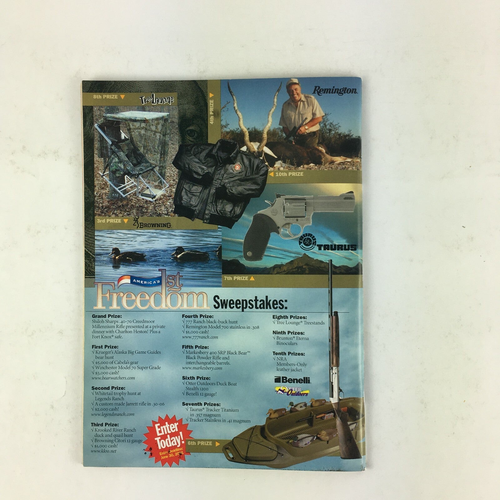 January 2001 American Rifleman Magazine Win Guns! Hunts! Cash! Cabela's..
