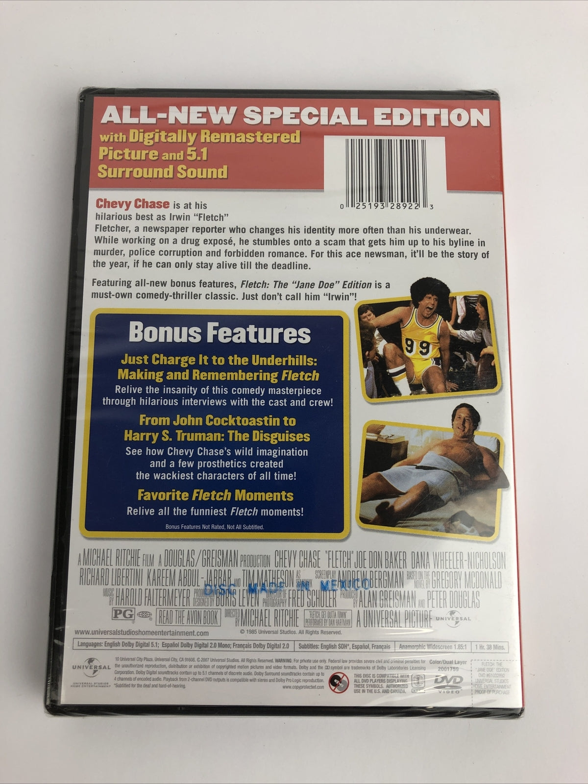 Fletch: The Jane Doe Edition DVD Michael Ritchie (DIR) 1985 Chevy Chase New