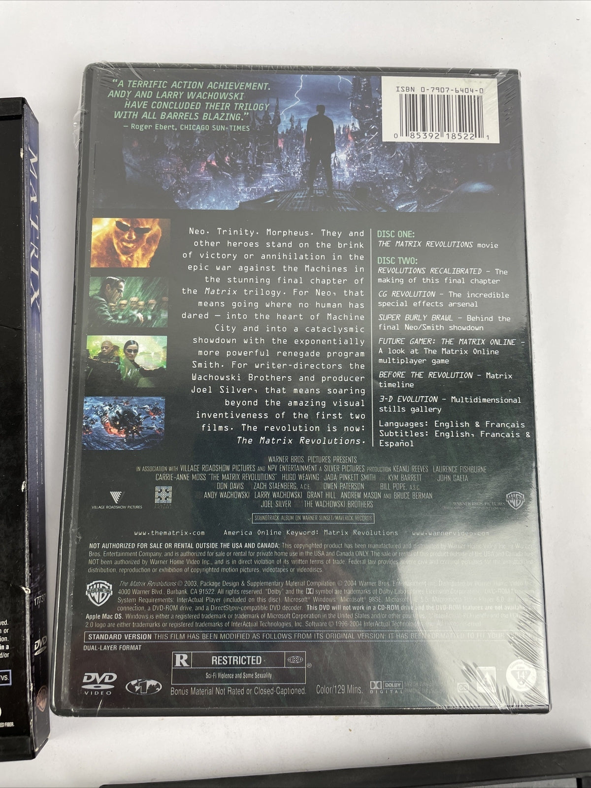 The Matrix DVD Video Lot Of 4 Revolutions, Reloaded, Revisited Keanu Reeves