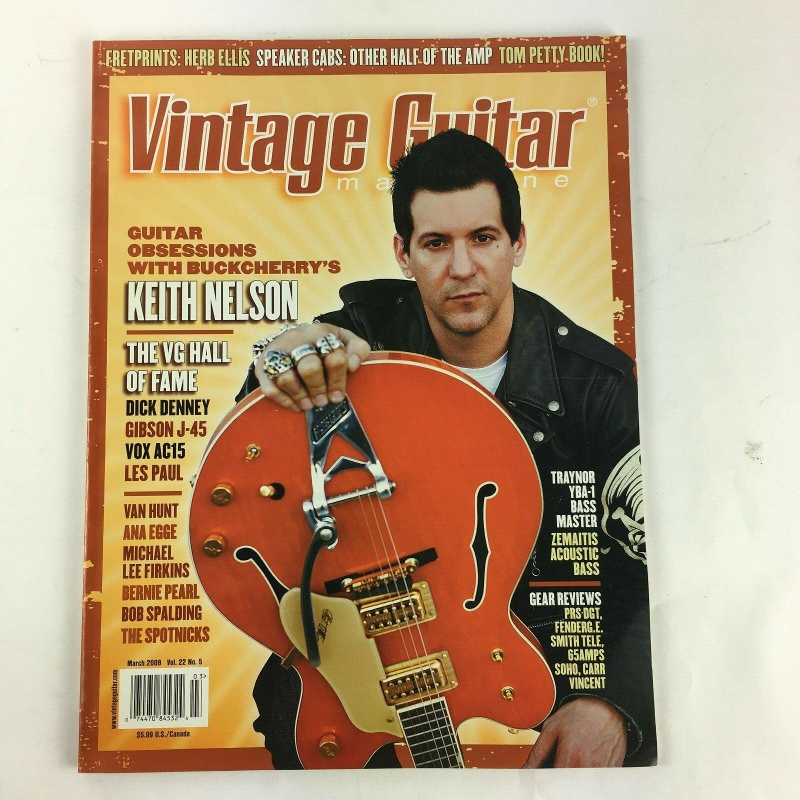 March 2008 Vintage Guitar Magazine Keith Nelson The VG Hall of Fame Dick Denney