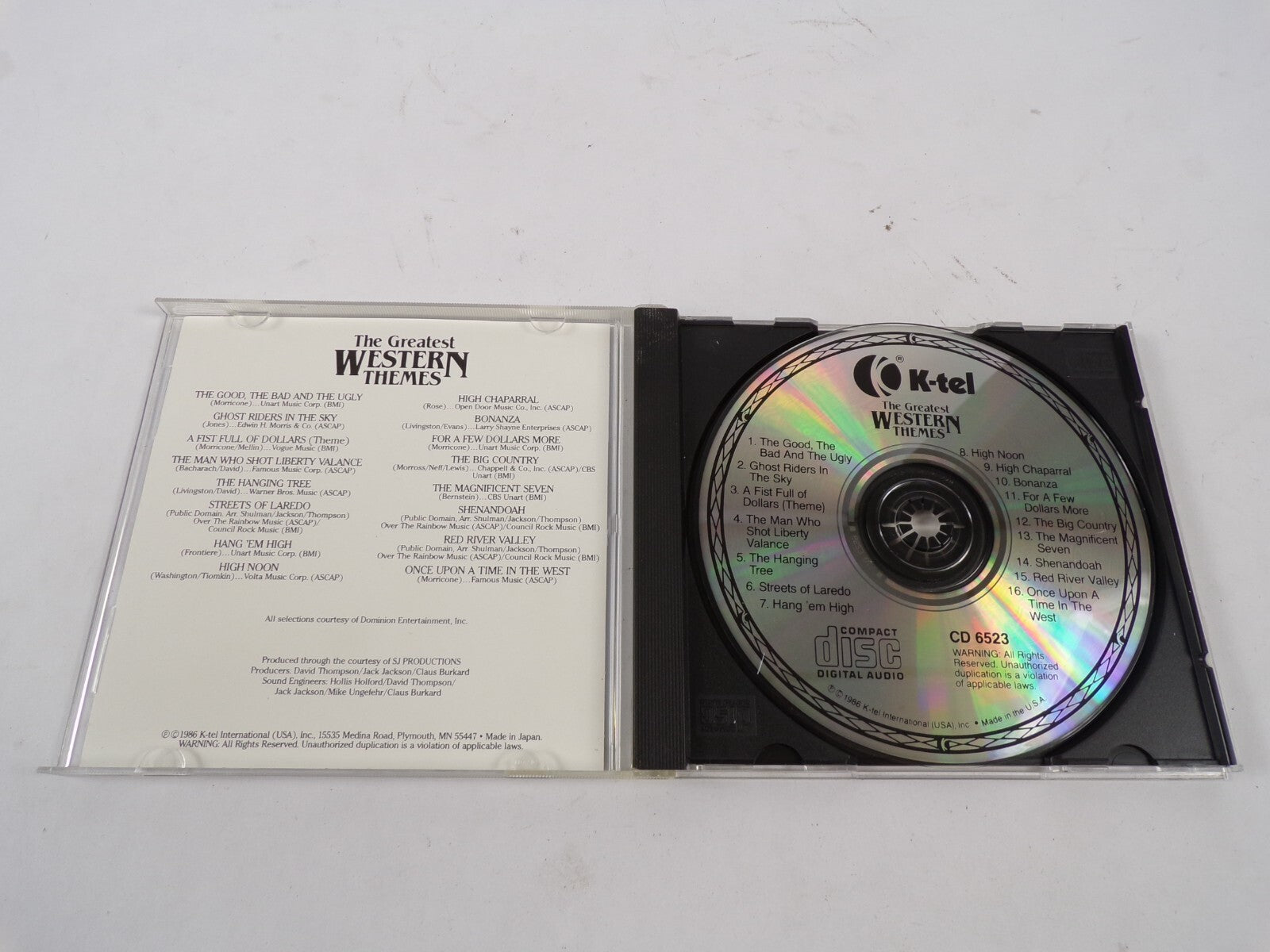 The Greastest Western Themes Compact Disc Digital Audio The Wild West High CD#16