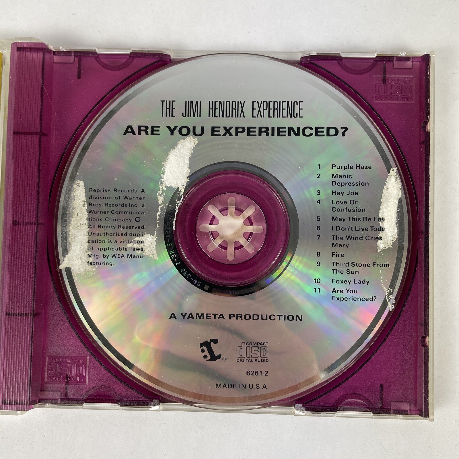 The Jimi Hendrix Experience – Are You Experienced? CD (1986)  #23