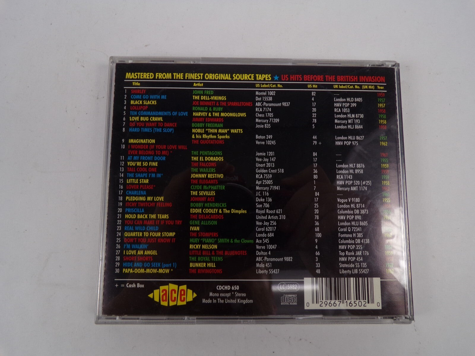 The Golden Age of American Rock n Roll Vol 6 30 Hot 100 Hits From 1954-63 CD#38