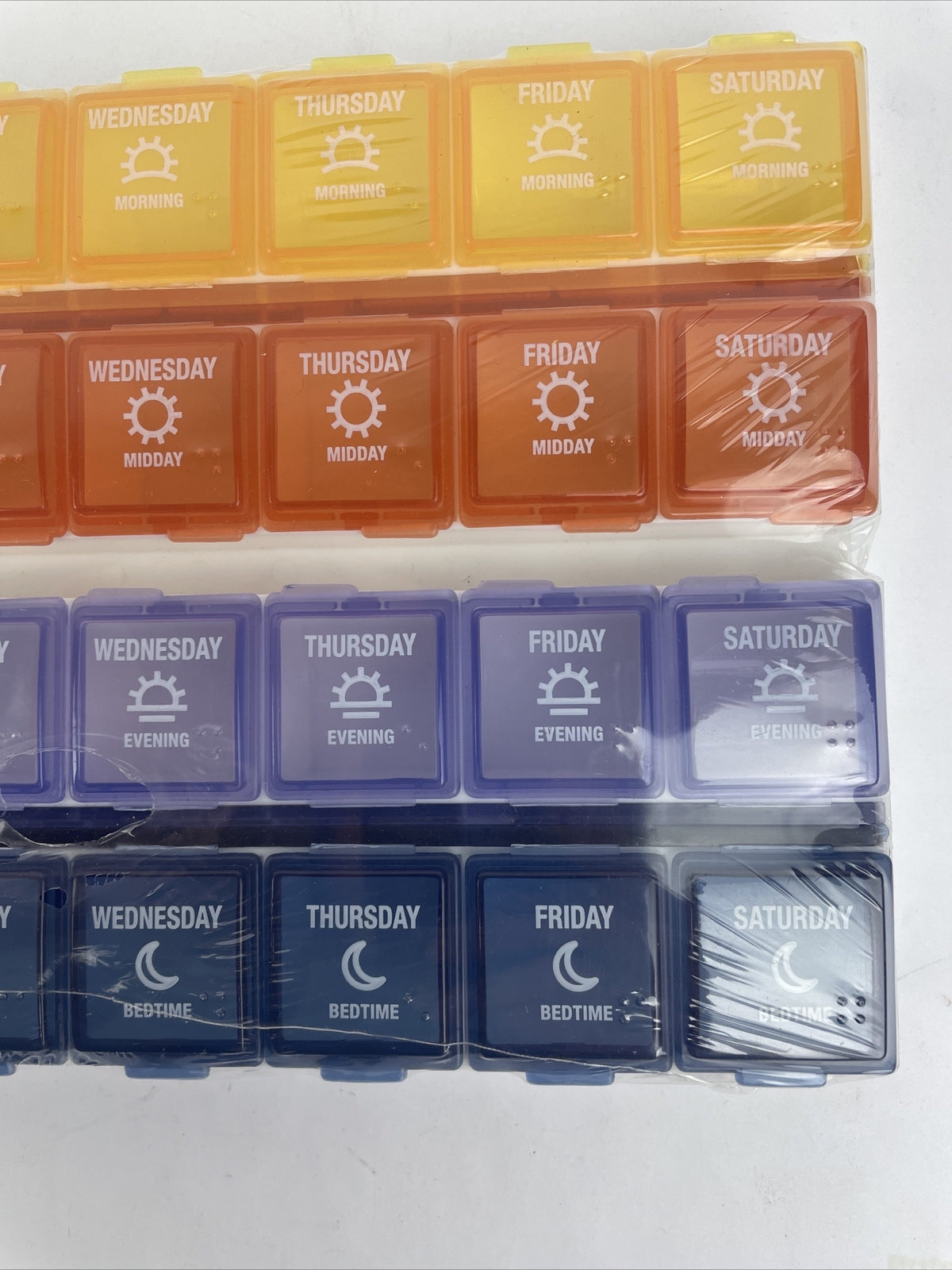 NEW 28 Grid Medicine Pill Box Container Case One Week Morning Noon Evening Night