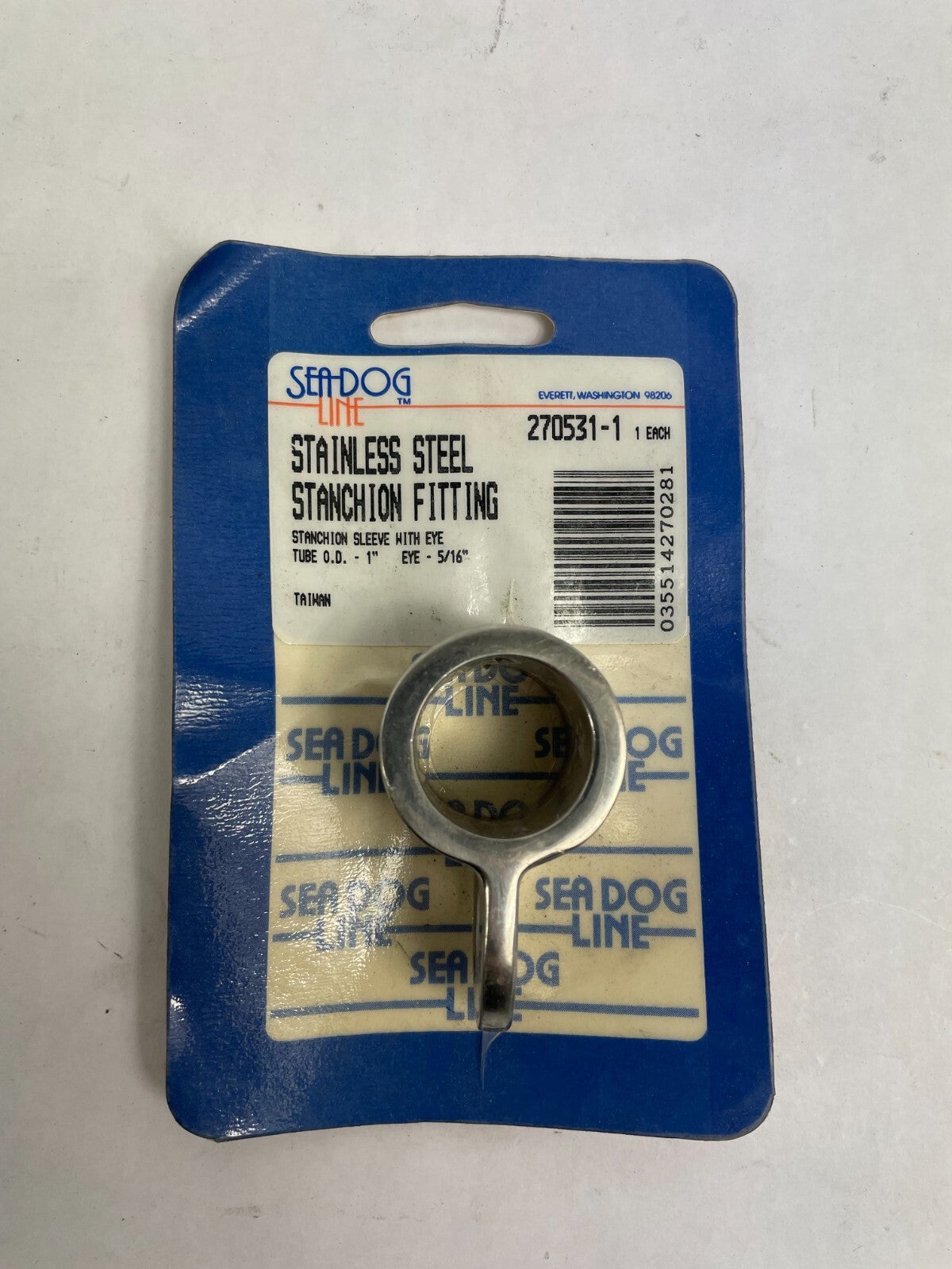 Sea Dog Line Stainless Steel Stanchion Fitting Sleeve with Eye