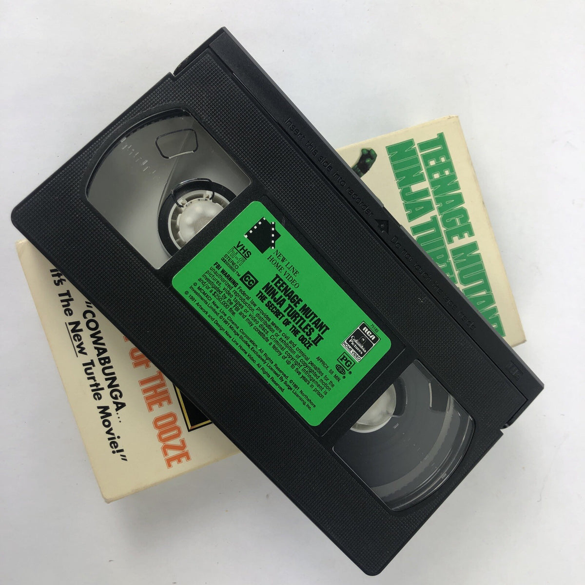 Teenage Mutant Ninja Turtles 2 Secret of the Ooze VHS Michael Pressman COWABUNGA