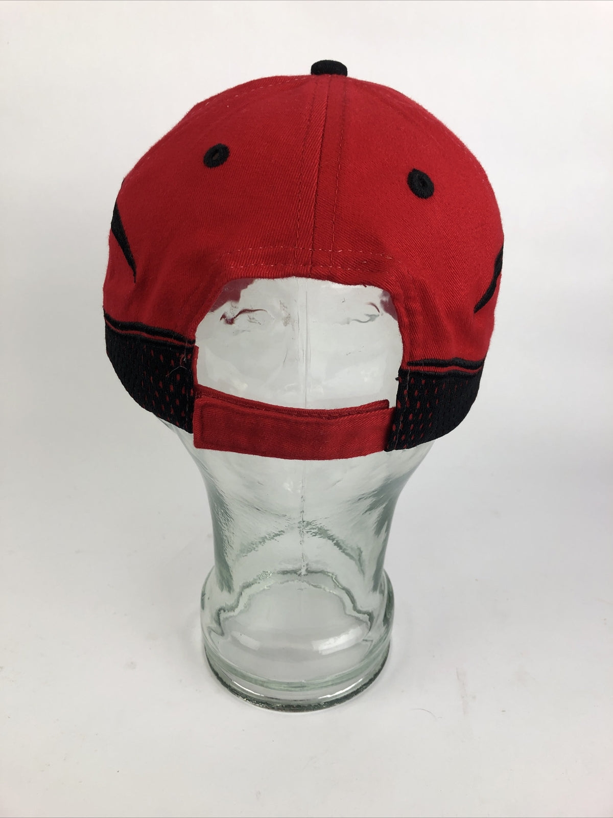 Vintage LOGAN ELM High School Braves Hat Hook & Loop Closure RED OSFM OTTO Caps