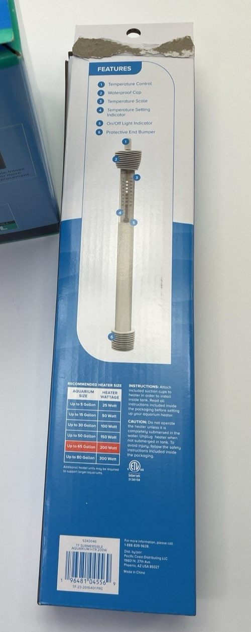 Top Fin SILENSTREAM PF40 Power Filter + Submersible Aquarium Heater 4 Fish Tank