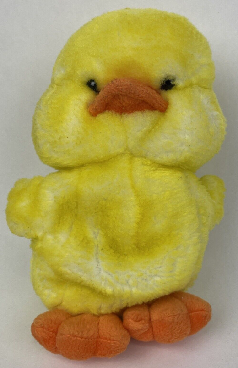 Rare Duck Duckling Plush Hand Purse Bag Pouch Vintage Blue Liner  Zipper Close