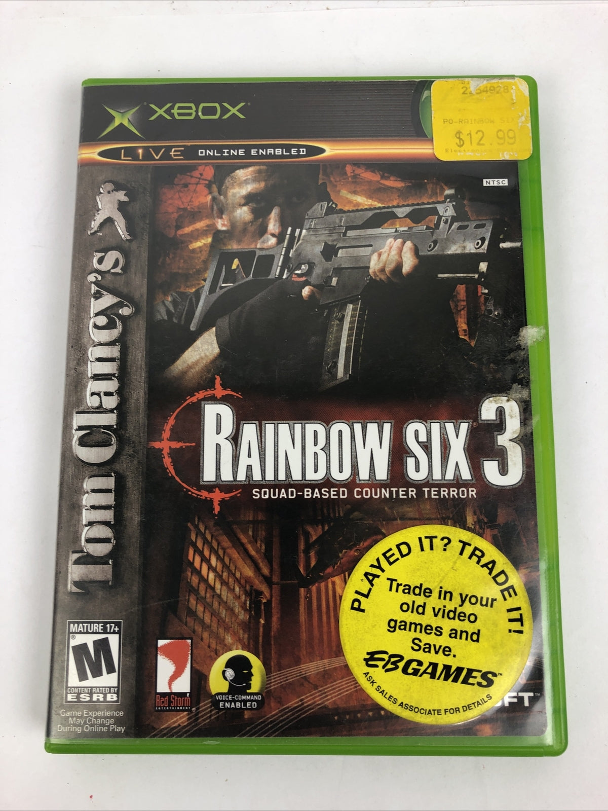 Tom Clancy's Rainbow Six 3 (Microsoft Xbox, 2003) Complete with Manual