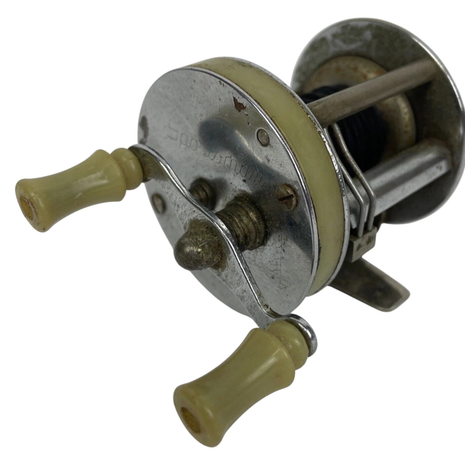Sportsman Conventional Miniature Mini Bait Casting Level Wind Fishing Reel VNTG