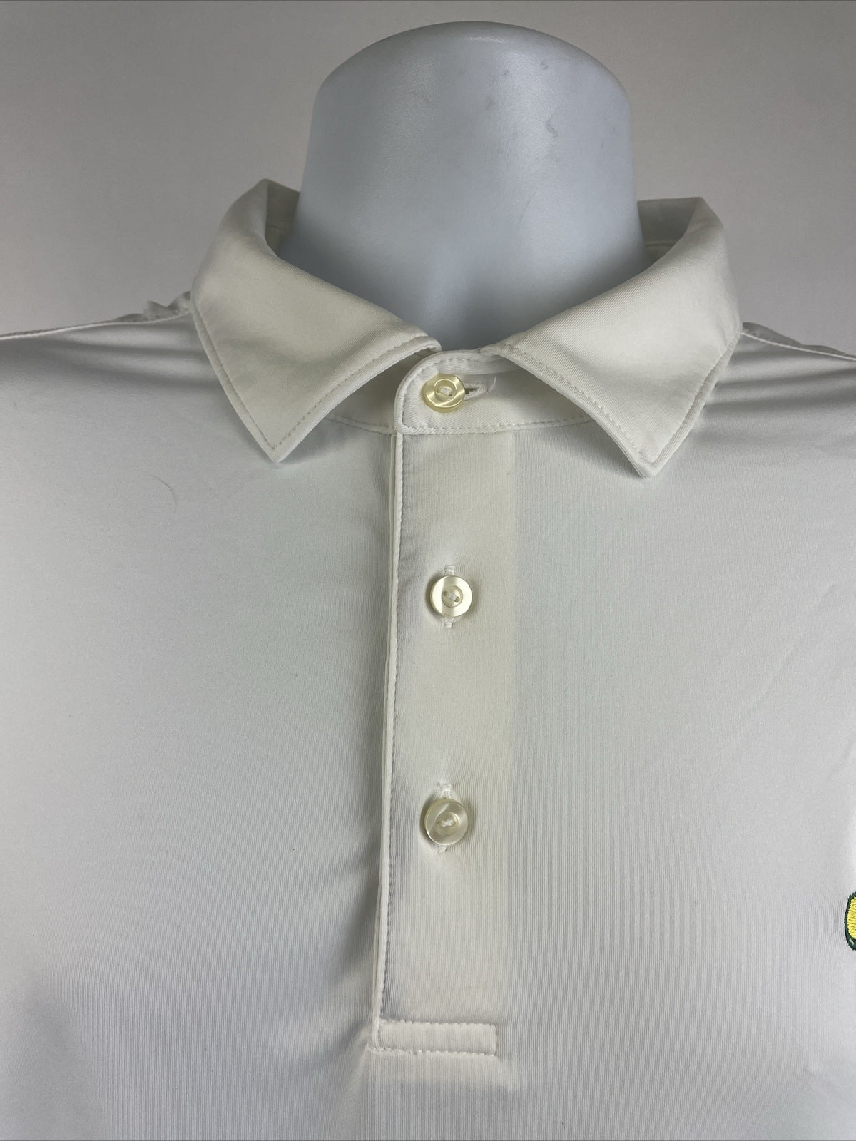 Masters Polo Shirt Mens Large White Traditional Logo Augusta National Golf Polo