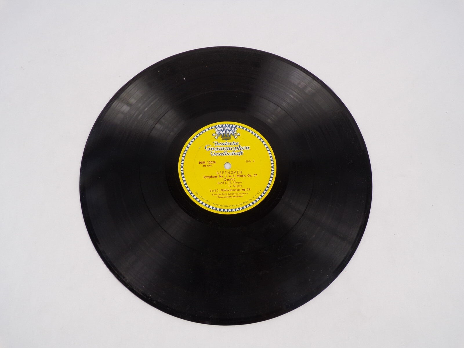 Symphony No.5 In C Minor Fidelio Overture Eugen Jocbum Beethoven Vinyl Record