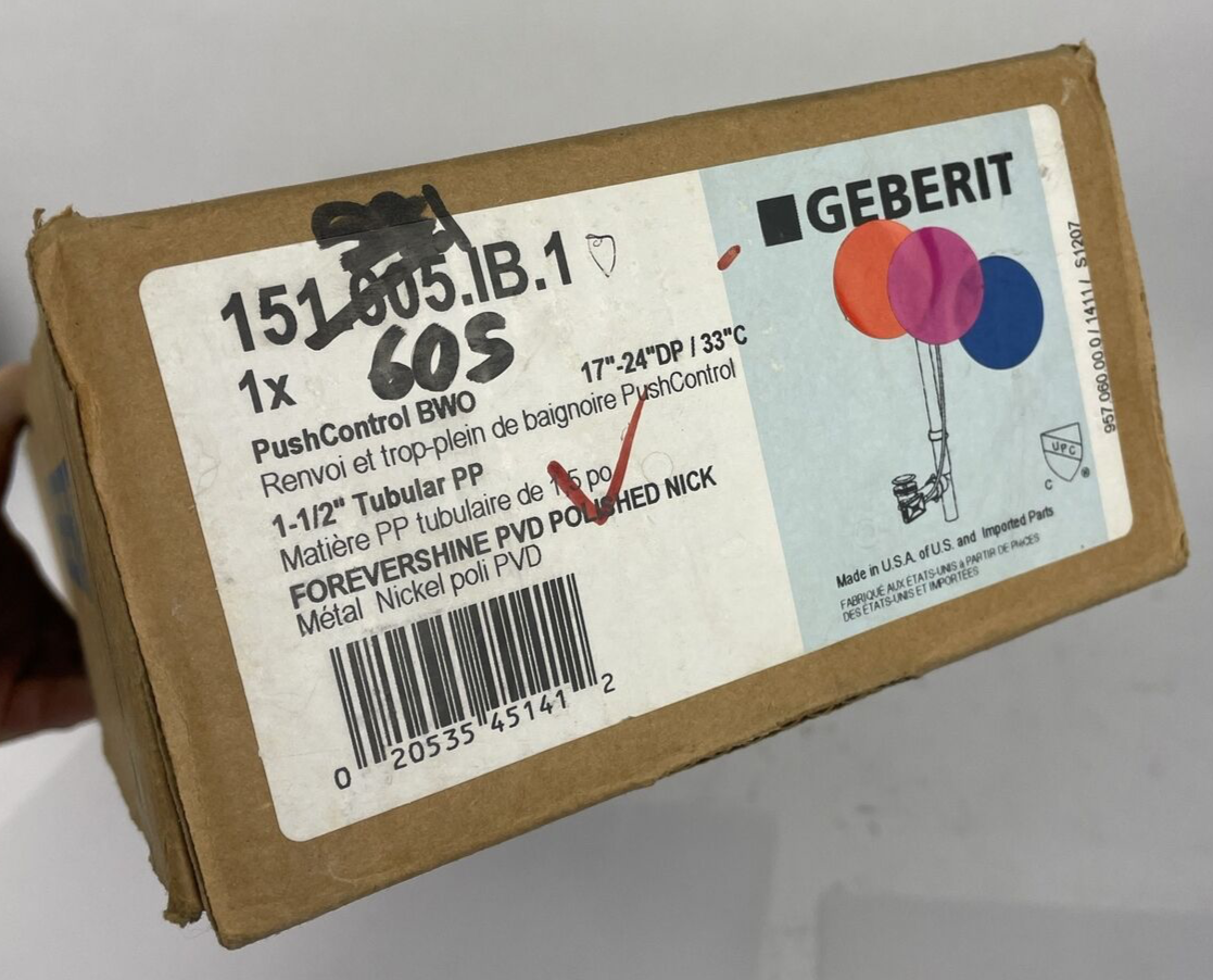 OEM Geberit 151.605.IB.1 Push Control BWO in Polished Nickel - NOS