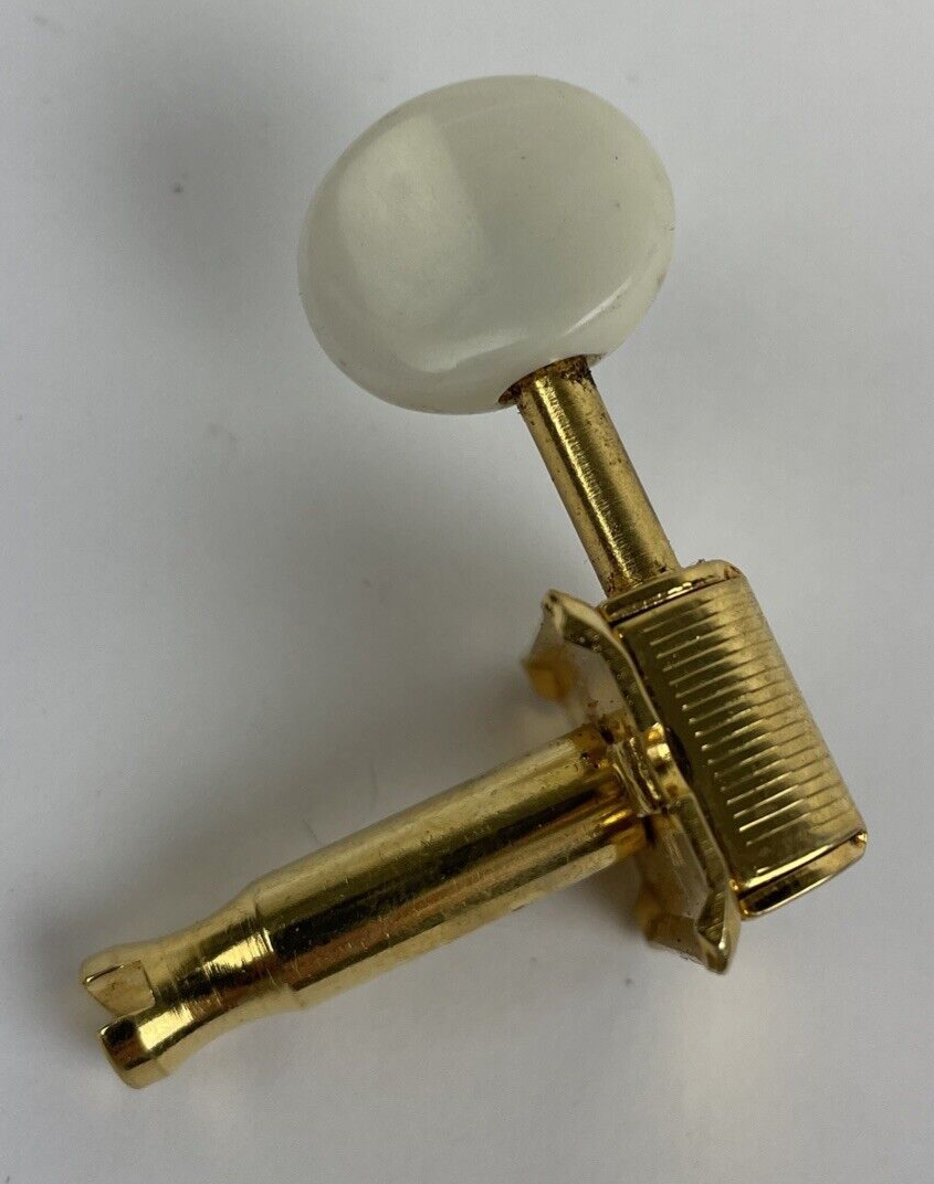 Lot of 6 x Guitar Tuning Machine Heads Faux White Pearl Brass / Gold Japan Made