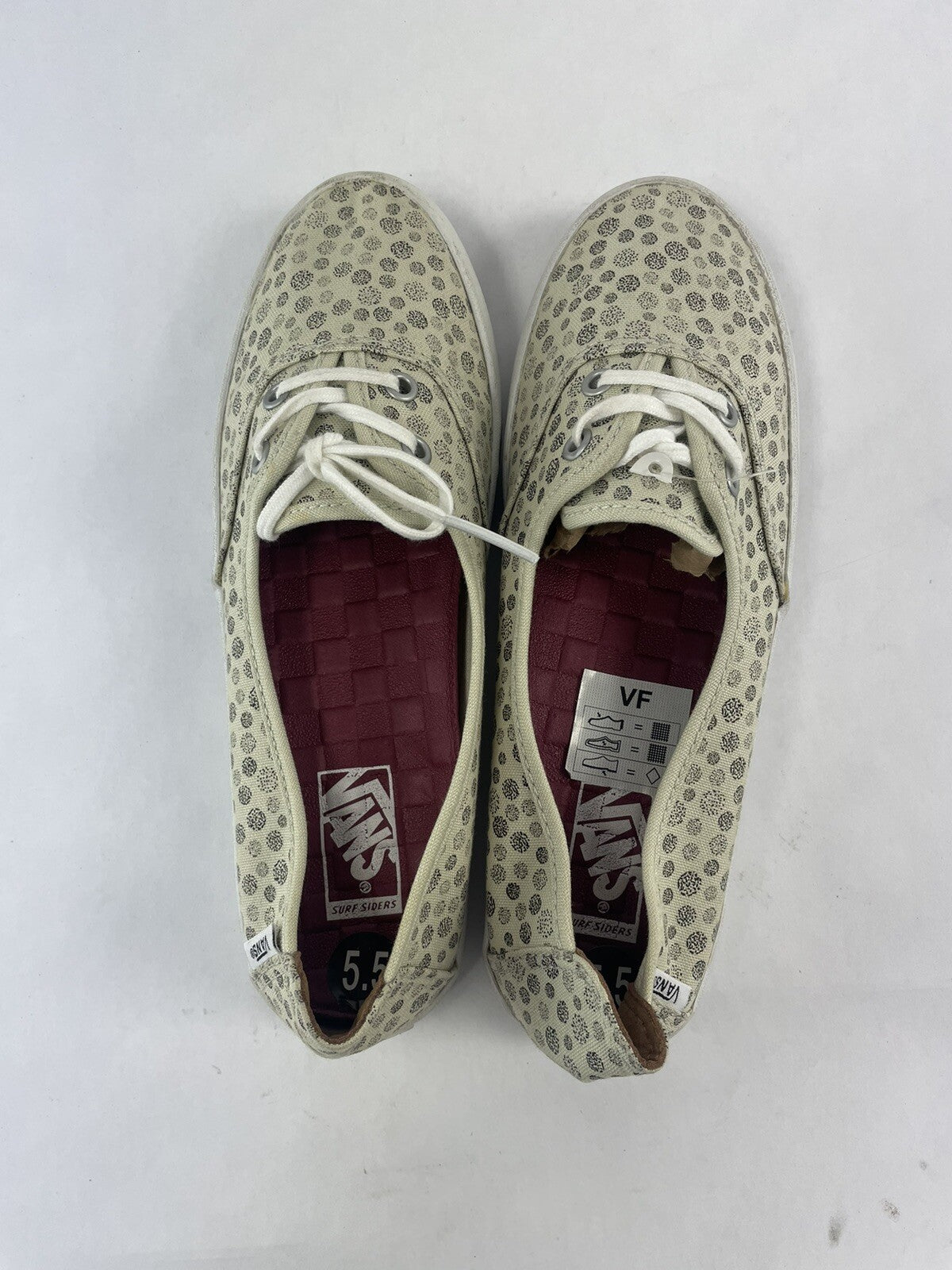 Vans Surf Sliders Womens Polka Dot Palisades Vulcan low Slip on shoes Size 5.5