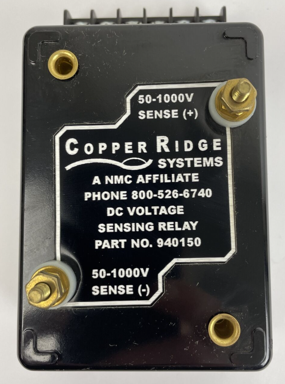 Copper Ridge Systems 50 - 1000 VDC FAILSAFE VOLTAGE SENSING RELAY # 940150 -LOOK