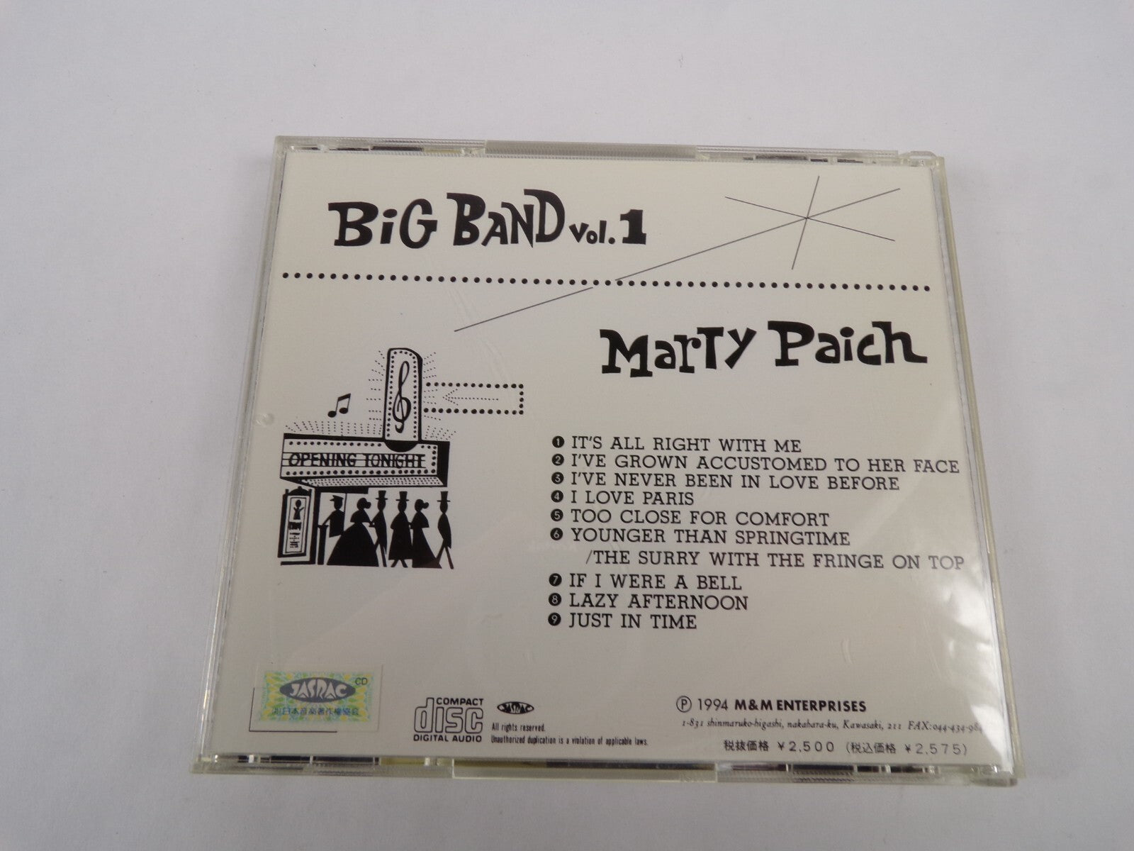 Marty Paich Big Band Vol 1 Its All Right With Me Lazy Afternoon CD#60