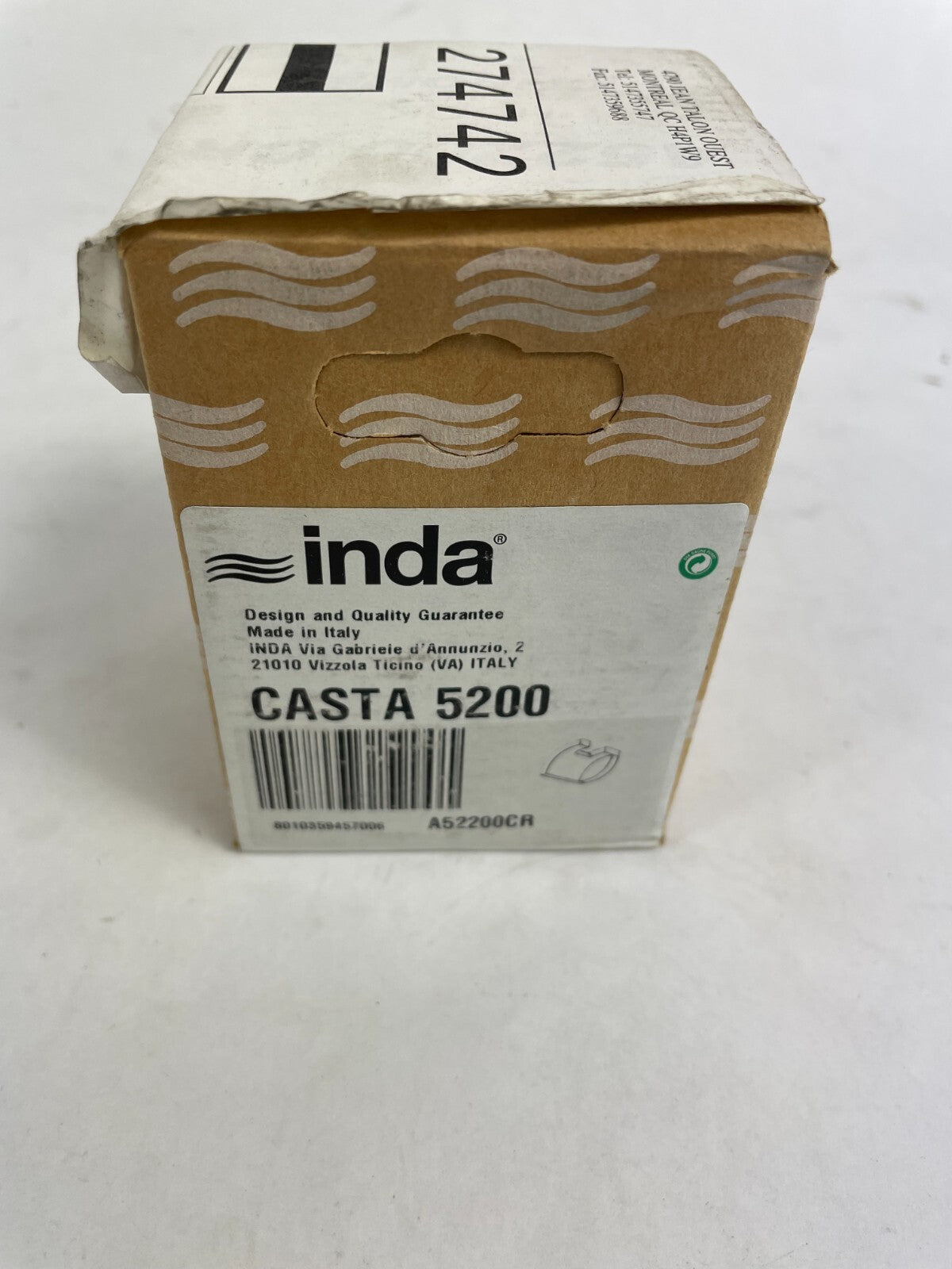 Inda Casta 5200 A5220CR polished chrome metal wall mounted soap holder