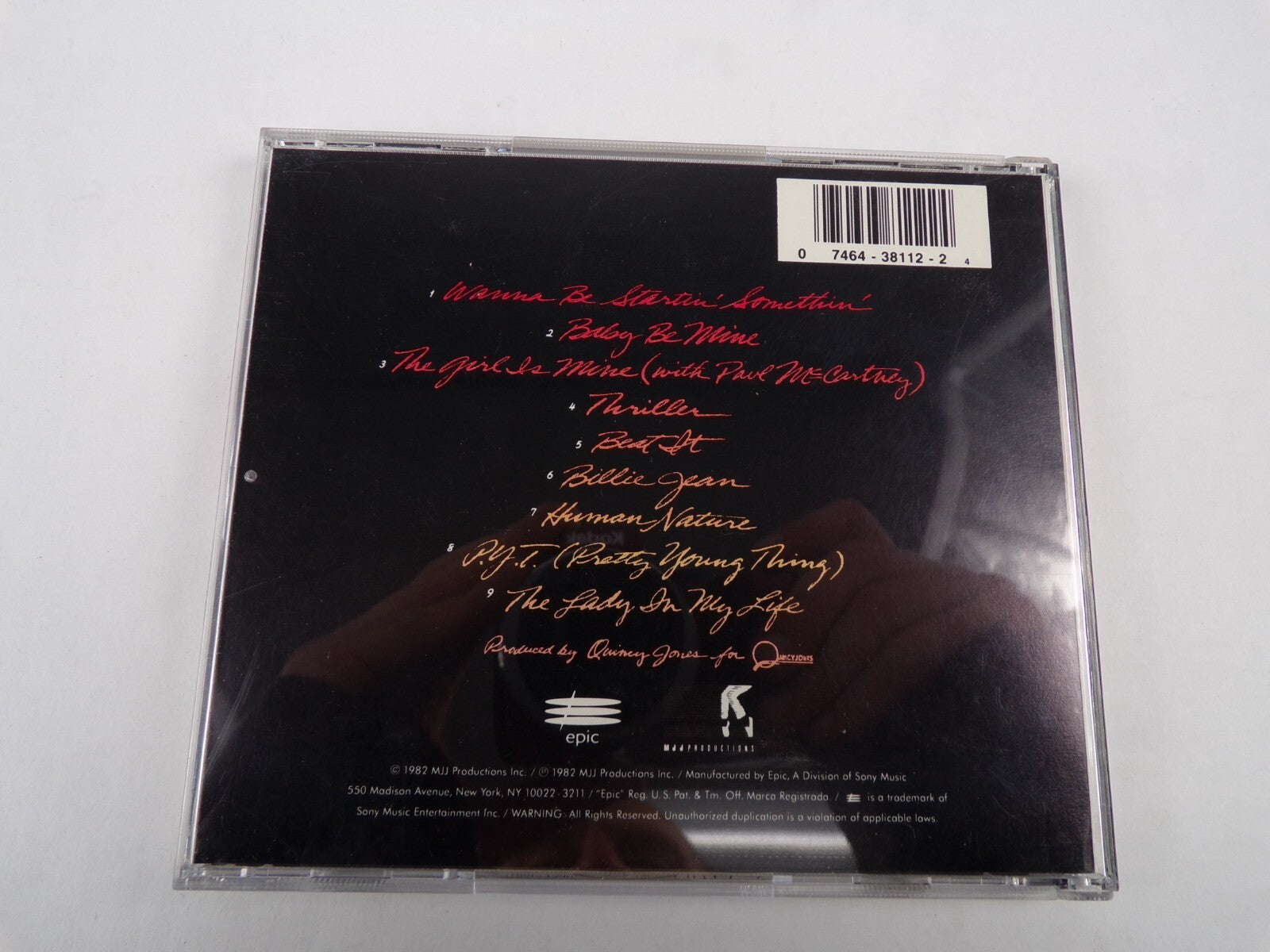 Michael Jackson Thriller Baby Be Mine Billie Jean Human Nature CD#58