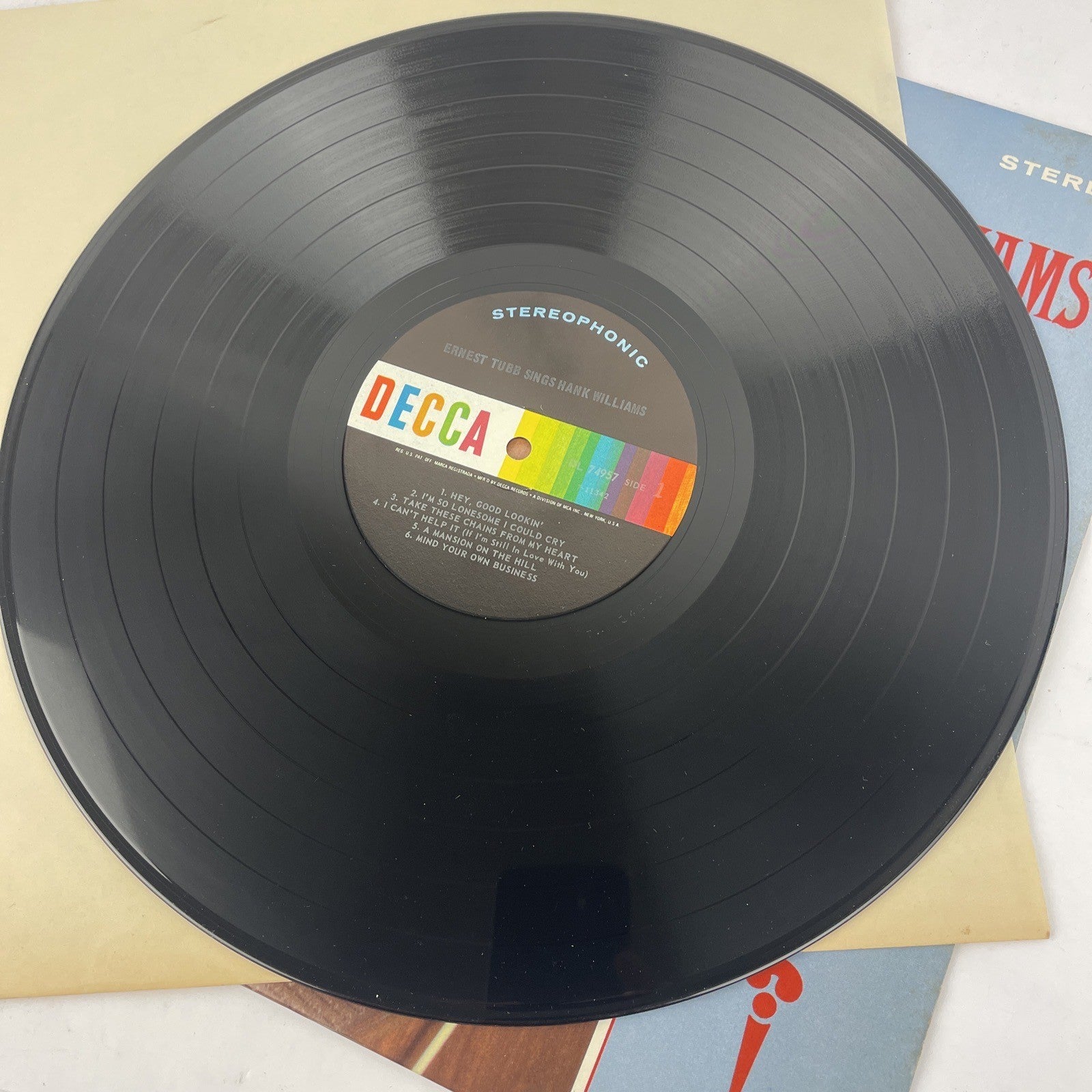 Ernest Tubb Sings Hank Williams - 1968 - Decca Records DL 74957 Vinyl LP  MINT