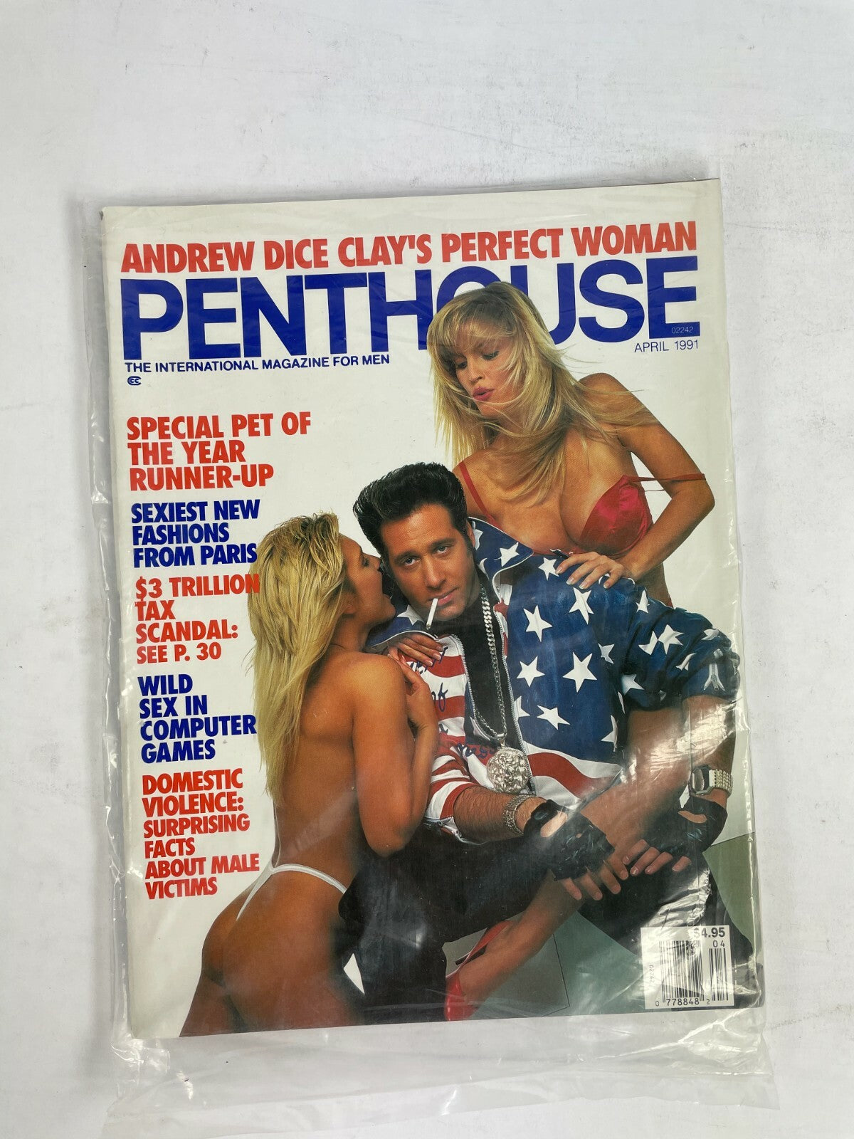 April 1991 Penthouse Magazine Fashions Paris Computer Games Domestic Violence #U