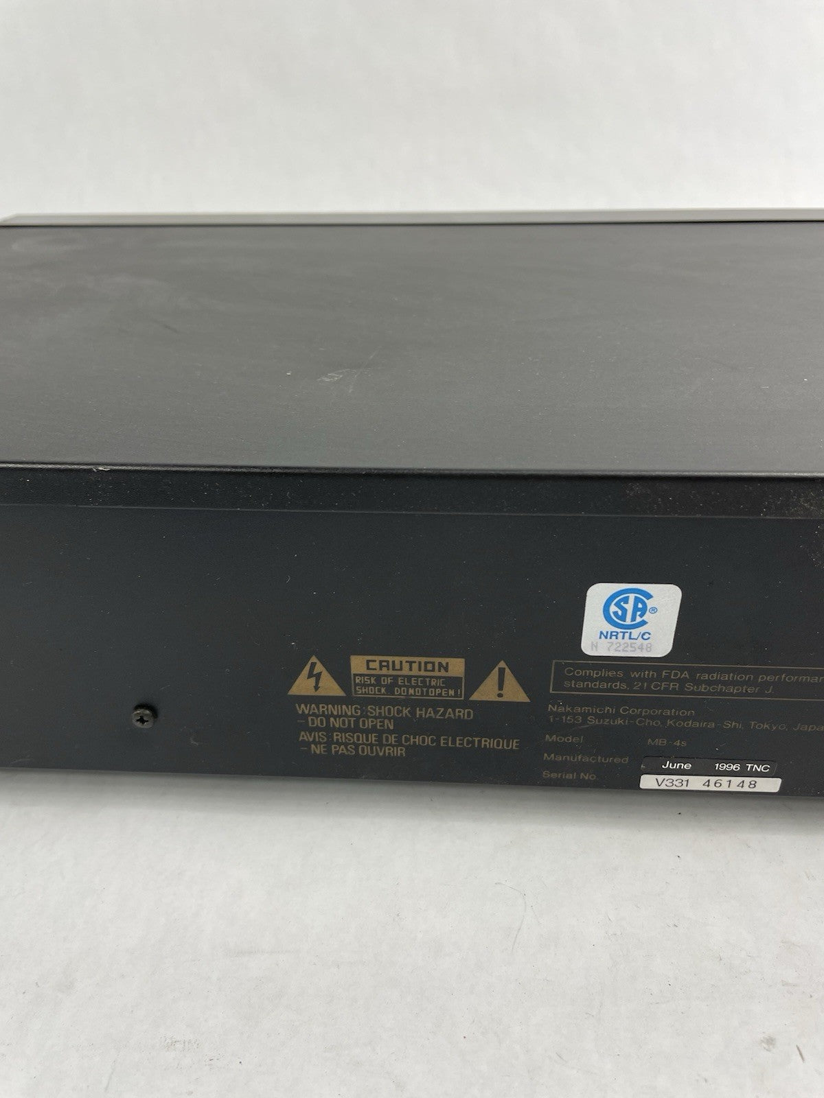 Nakamichi MB-4s MusicBank CD Player