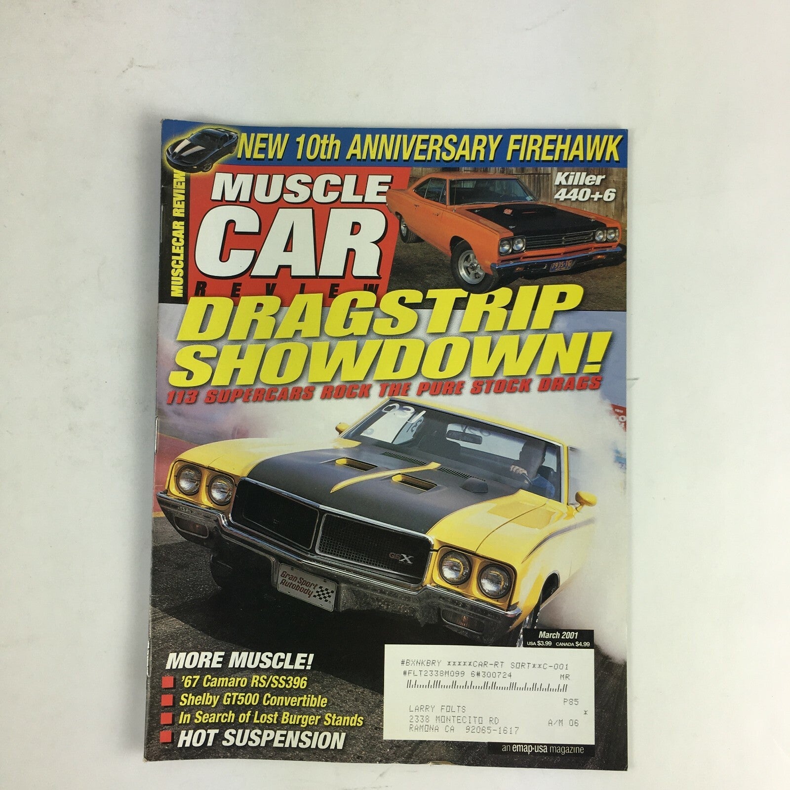 March2001 Muscle Car Magazine Dragstrip Showdown In Search of Lost Burger Stands