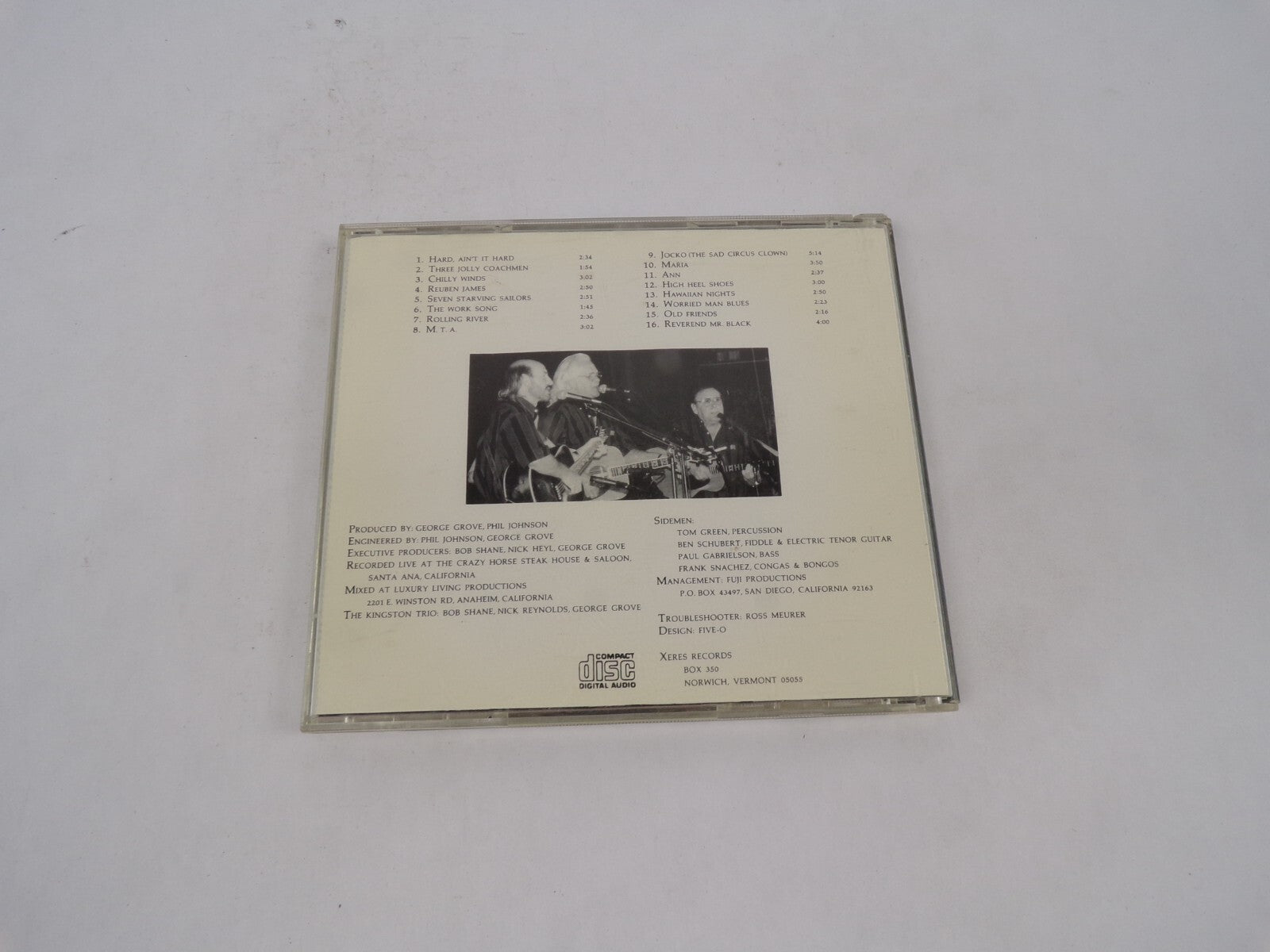 The Kingston Trio Live At The Crazy Horse Hard, Aint It Hard Three Jolly CoCD#69
