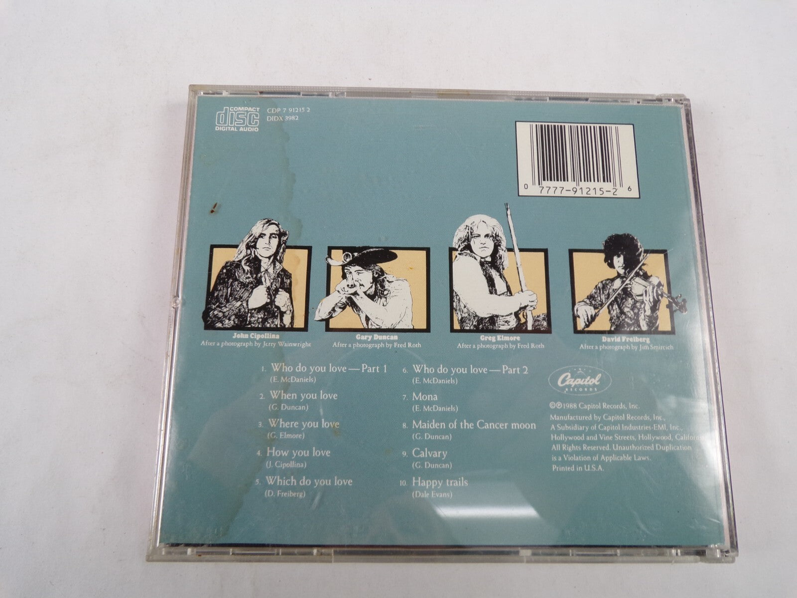 Quicksilver Happy Trails Who Do You Love When You Love Where You Love CD#56