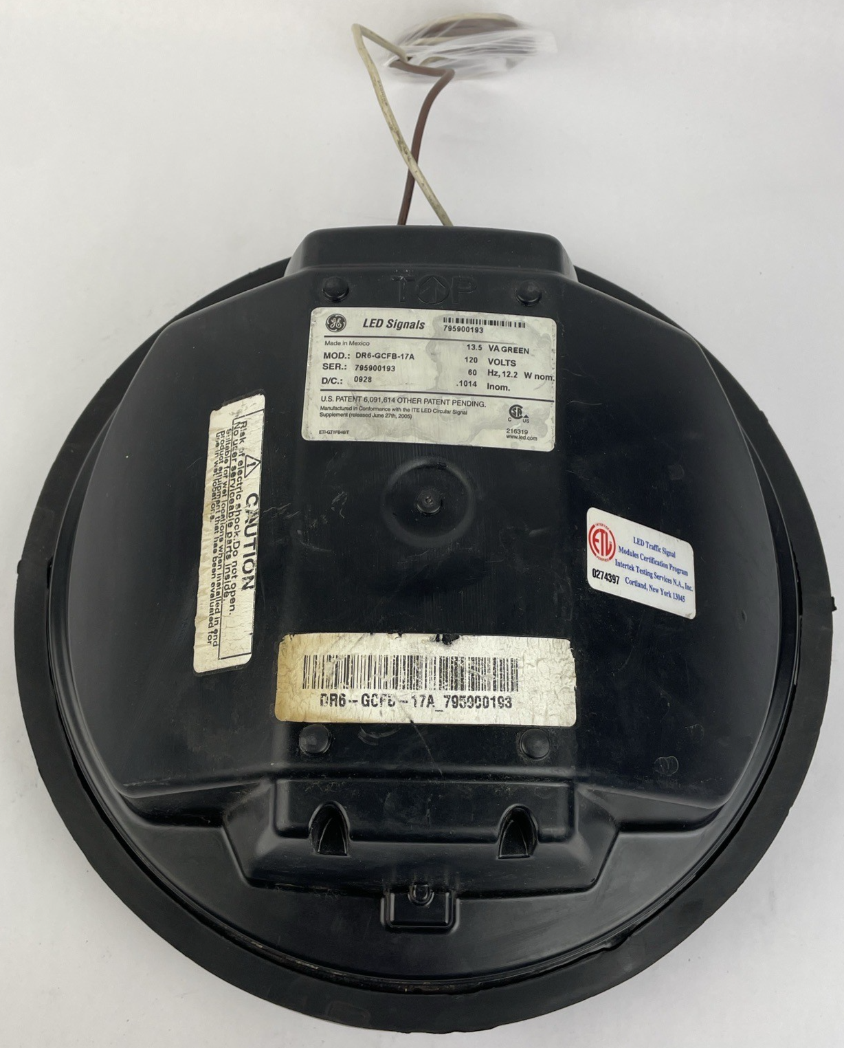 12" General Electric GREEN LED Traffic Light Signal Lens 120V Model  DR6    bc