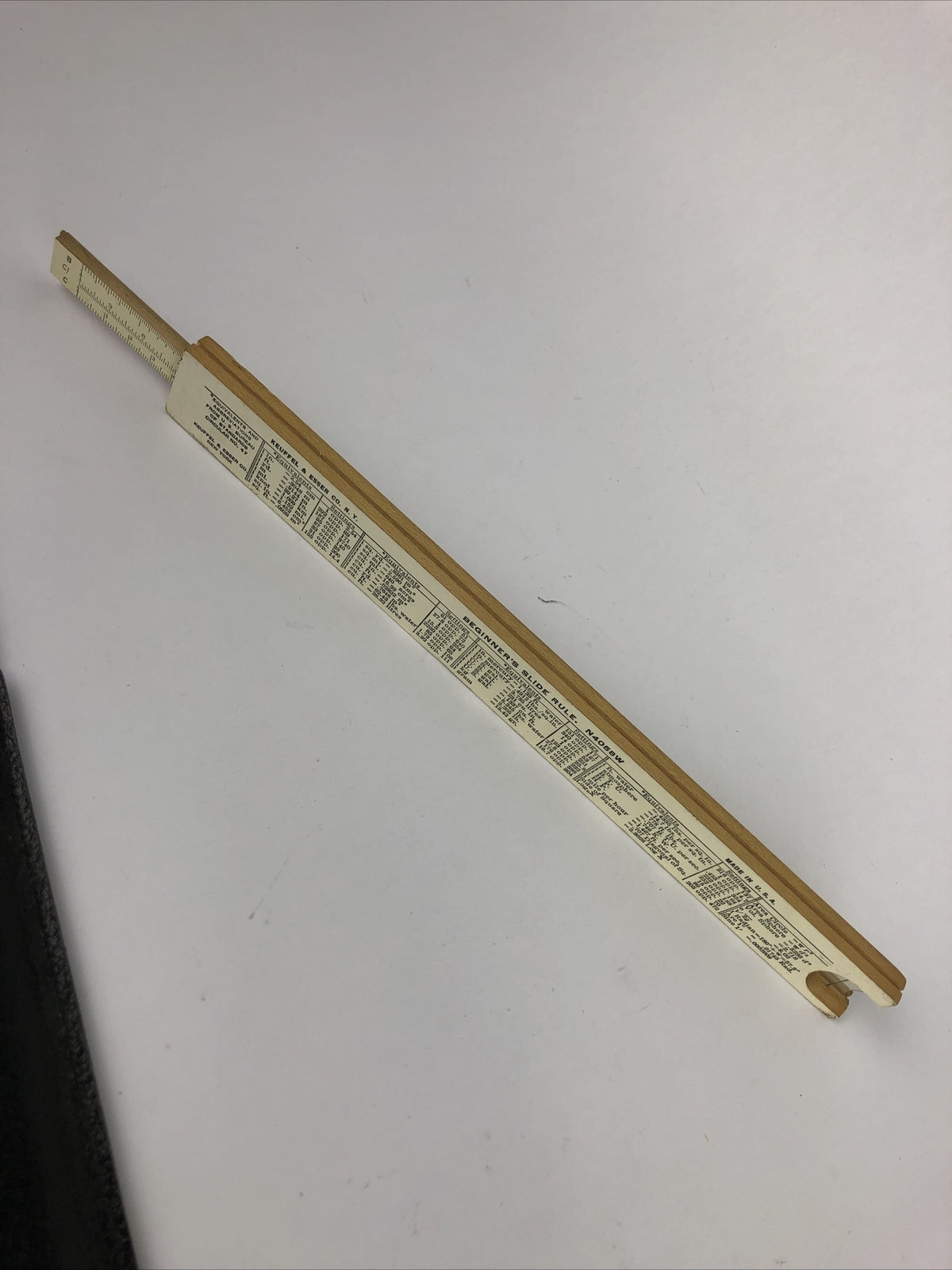 K&E Slide Rule N4058W Original Leather Case complete Made in the USA * VGC