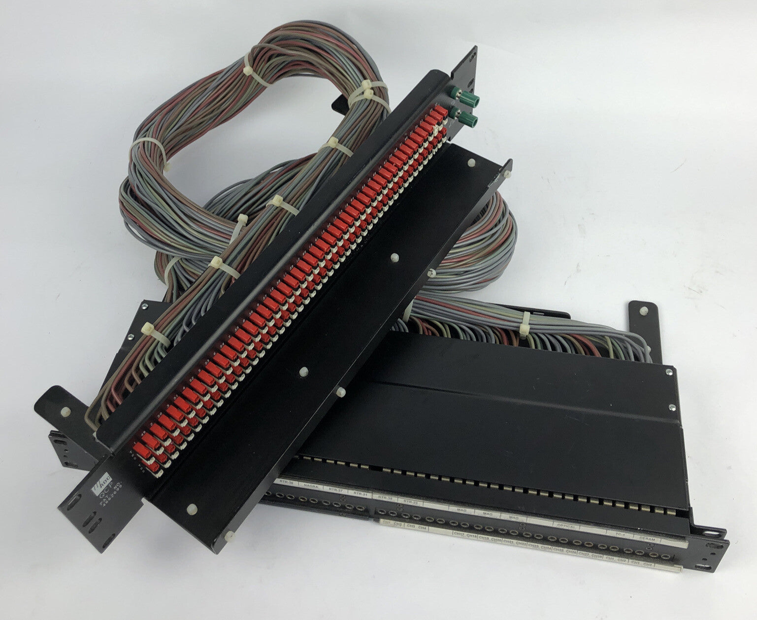 ADC 96 Bantam TT patchbay connected  to ADC UP-96NMKII  PPC RACKMOUNT PATCHBAY 2