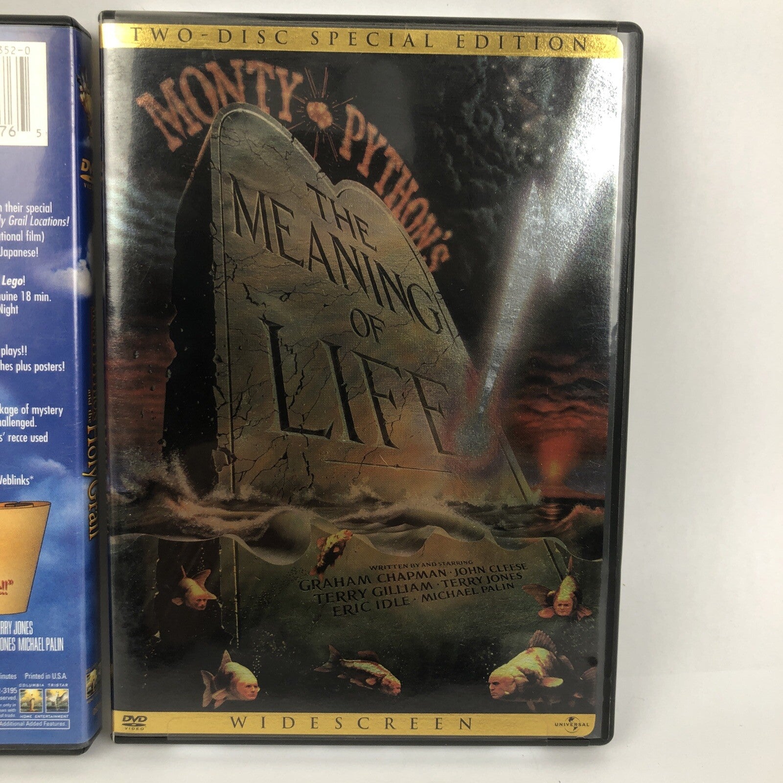 2 x Monty Python's DVD Video - The Meaning of Life - Holy Grail Very Good Cond.