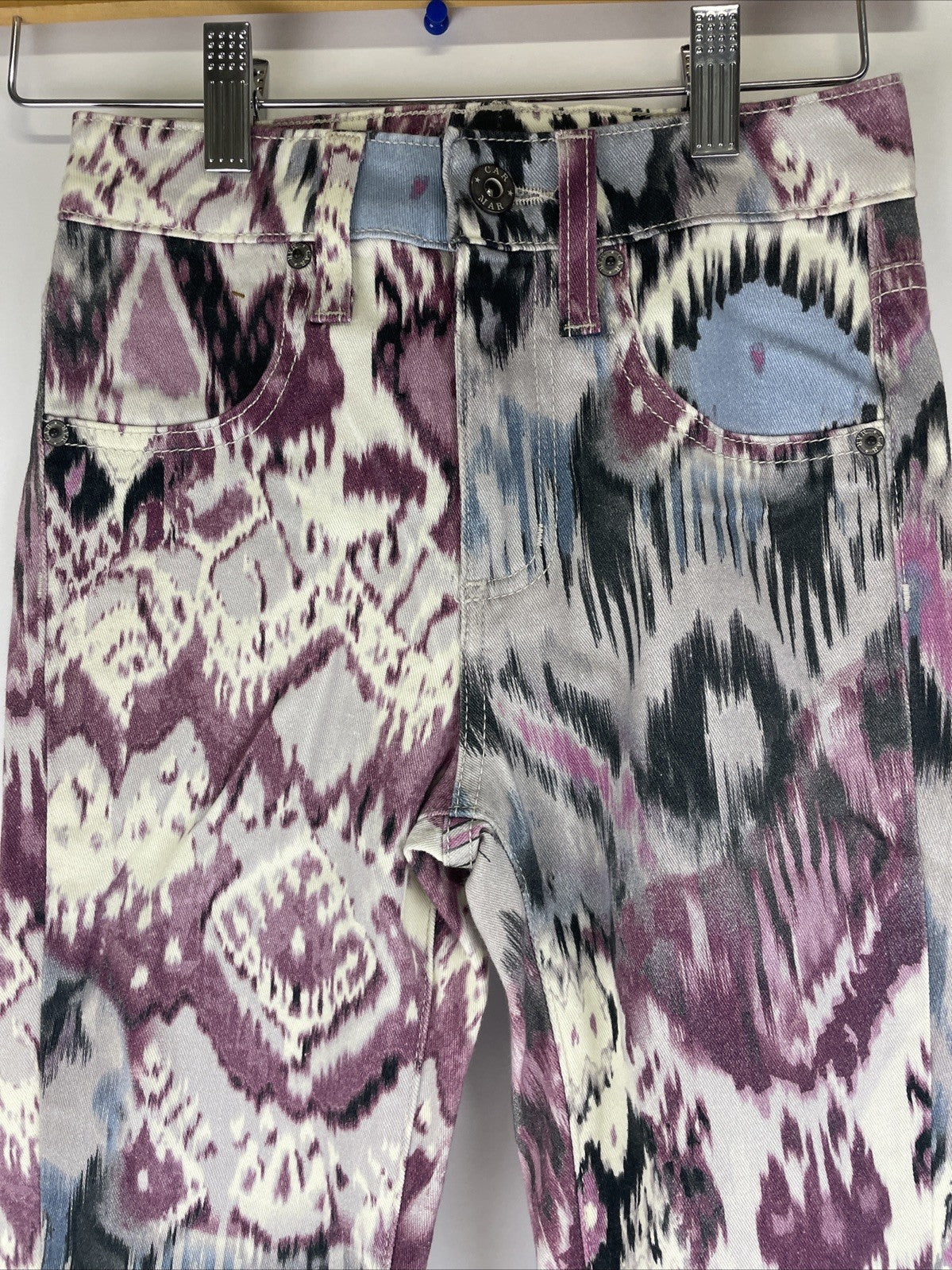 CARMA Tie Dye Skinny Fit Jeans Women's Size 23 High Rise Stretch Denim NEW
