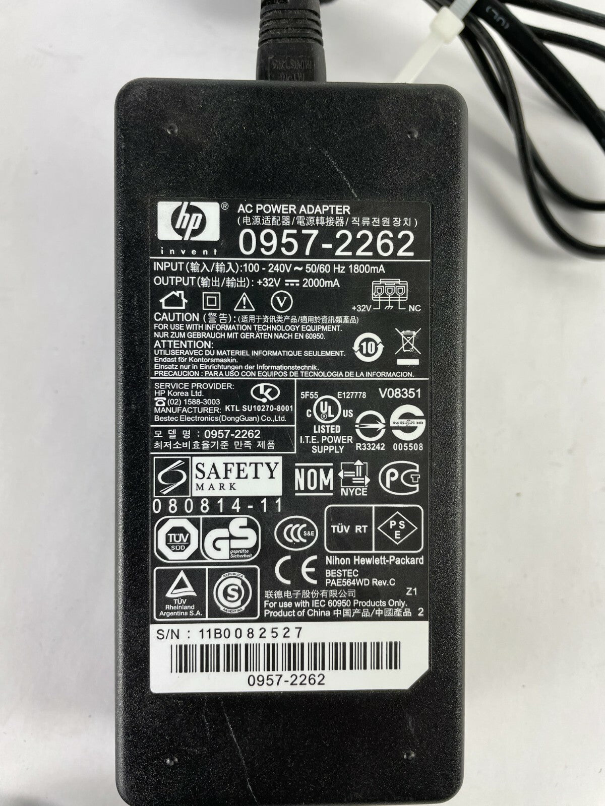 Genuine HP 0957-2262 Ac Adapter Output 32 V 2 A Power Supply Adapter A90