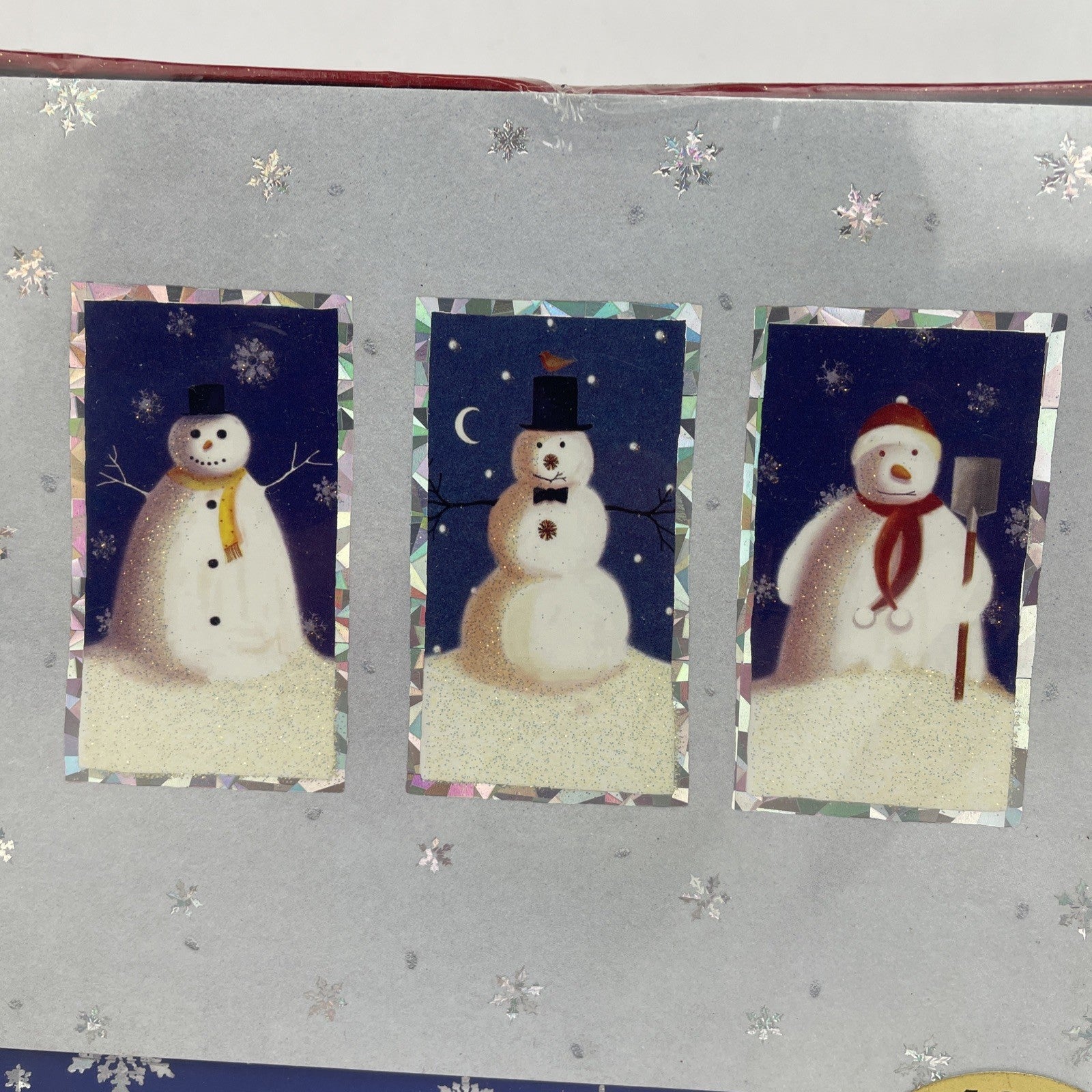Paper Magic Group 42 Christmas Holiday Cards Self Seal Envelopes Snowman w Foil