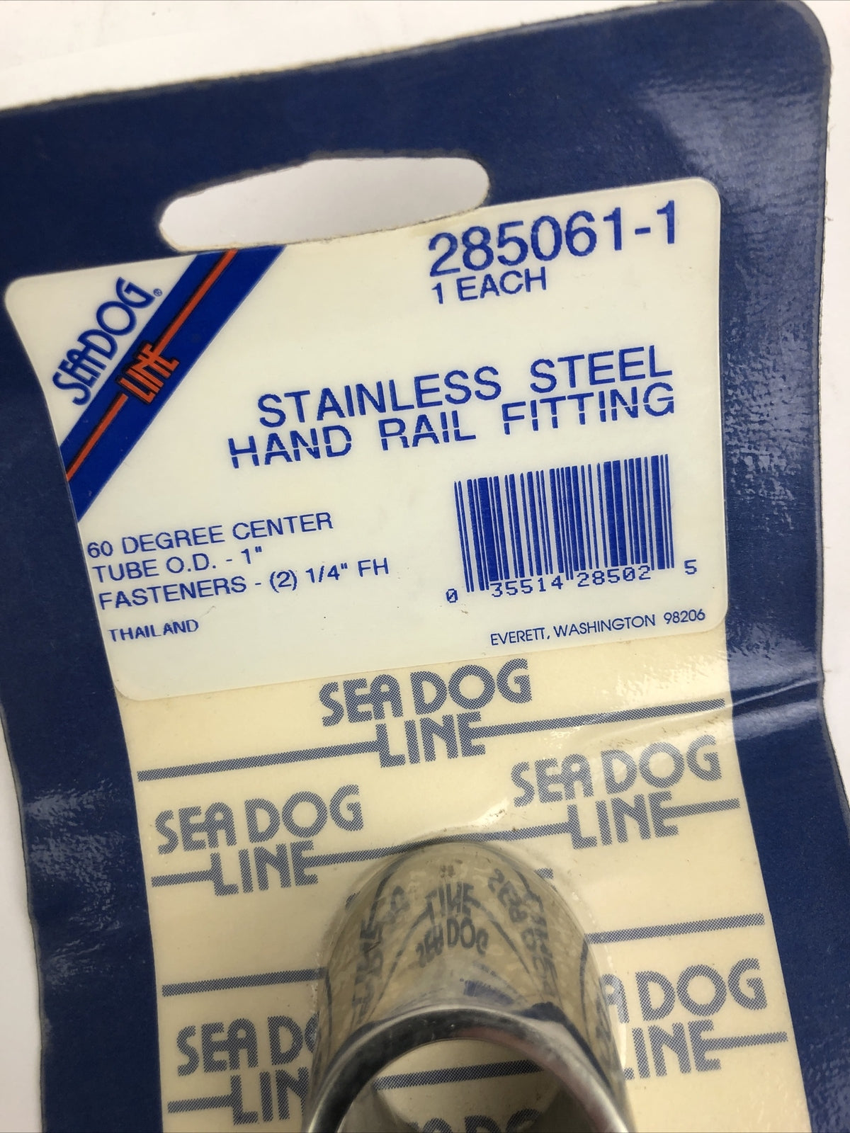 SEADOG LINE STAINTLESS STEEL HAND RAIL FITTING 1" O.D. 60 DEGREE Center 285061-1