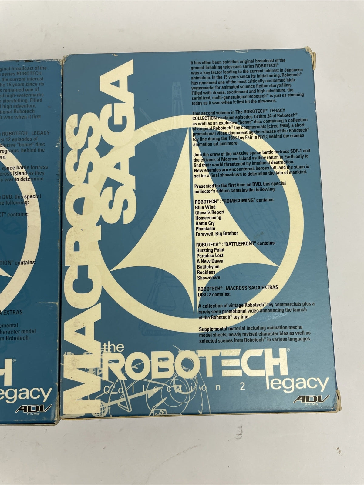 Robotech The Macross Saga Legacy Collection DVD Box Sets Volumes 1-2 ADV Films