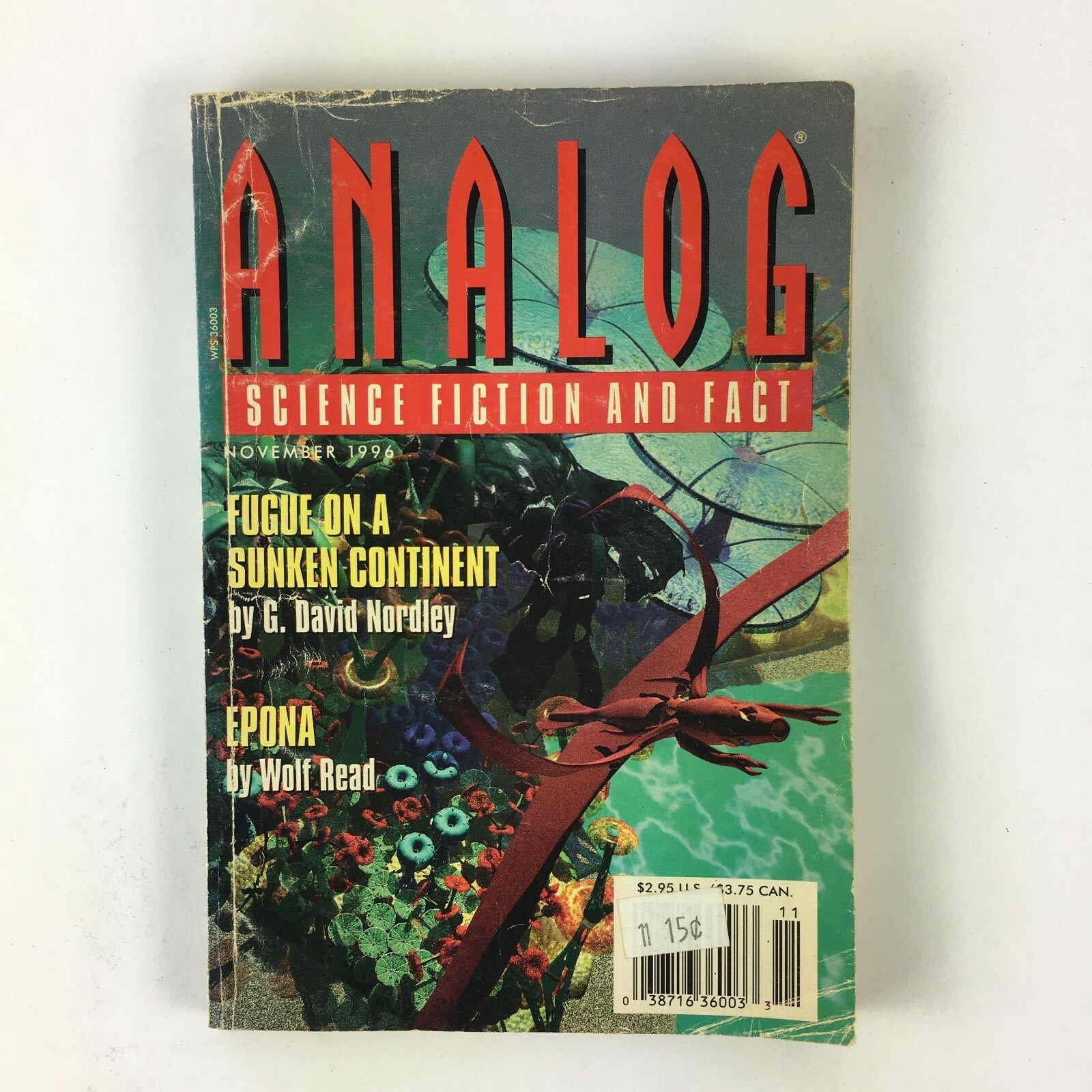 November 1996 Analog ScienceFiction Fact Magazine Fugue On A Sukken Continent