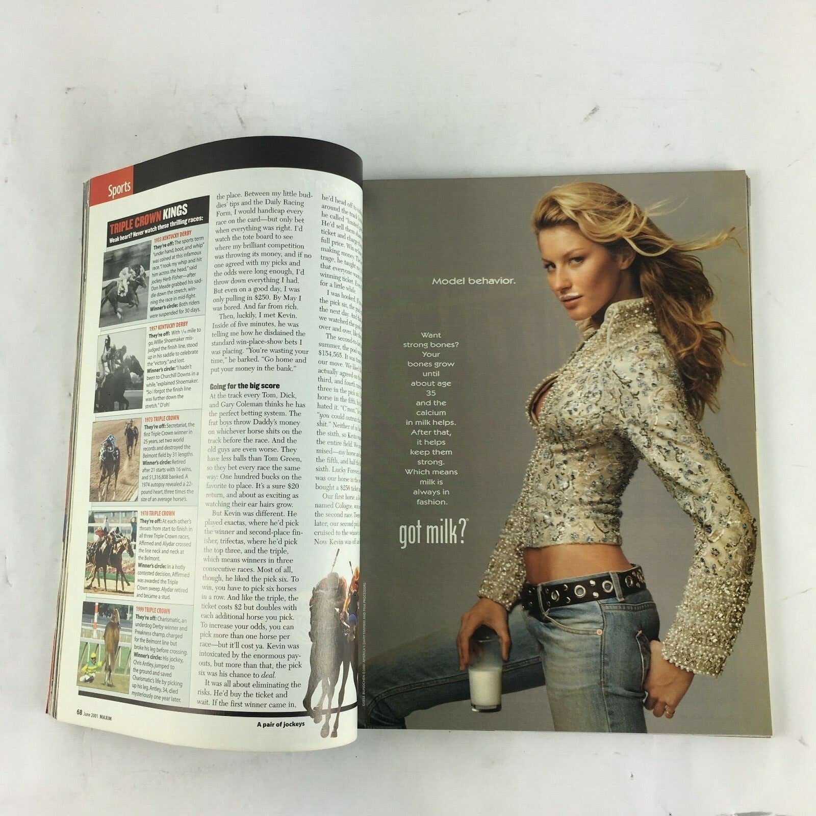 June 2001 Maxim Magazine The Real Swimsuit Issue Sex, War & Dinosaurs!