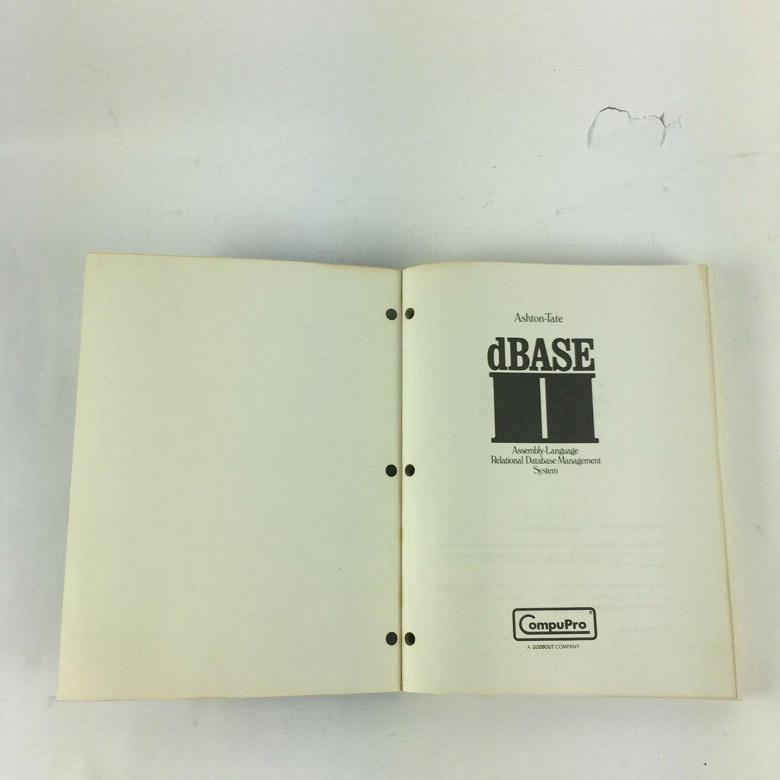 Ashton-Tate dBase Assembly-Language Relational Database Management System